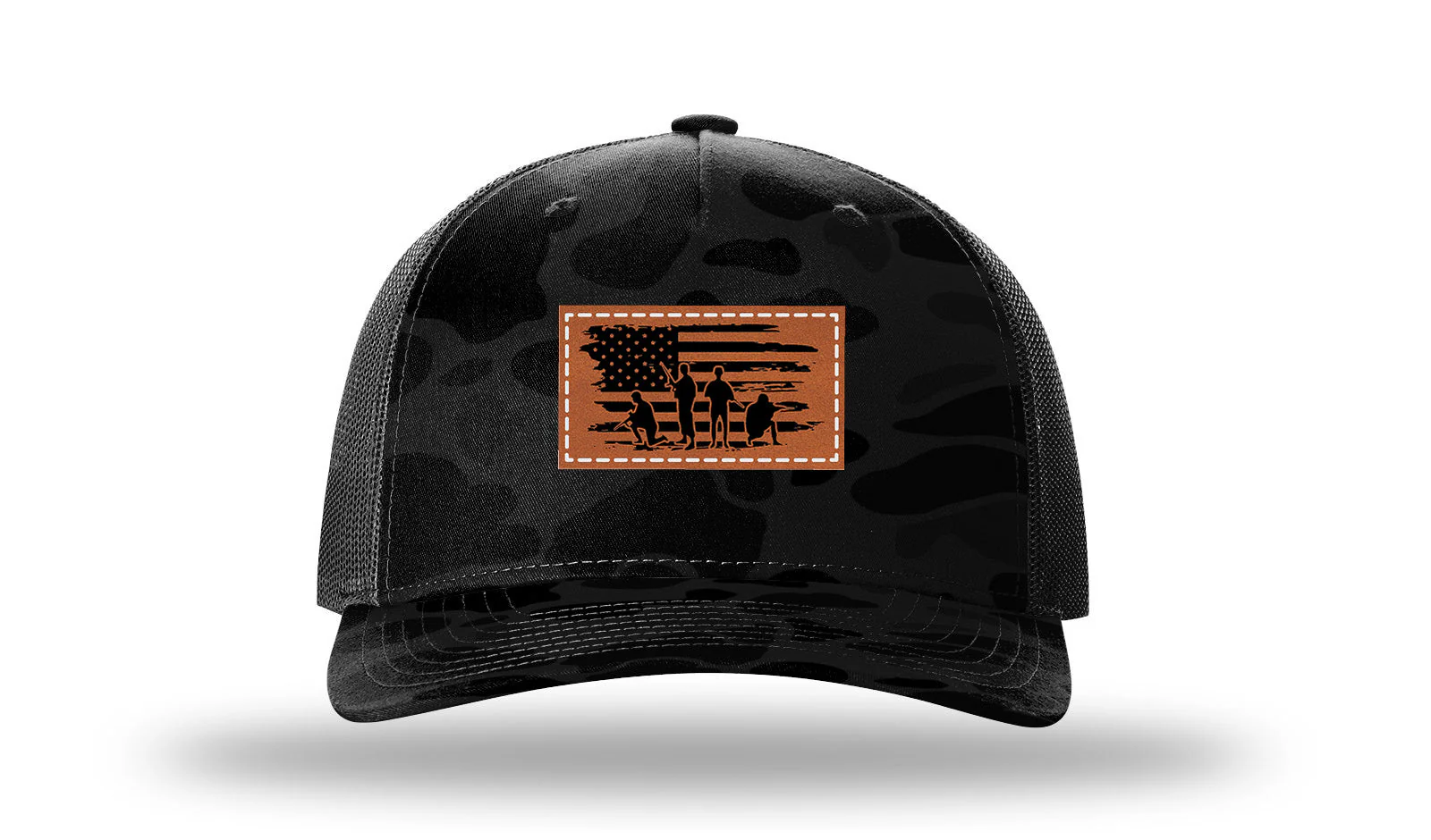 Vet Flag Leather Patch Richardson 112PFP Hat - Image 15