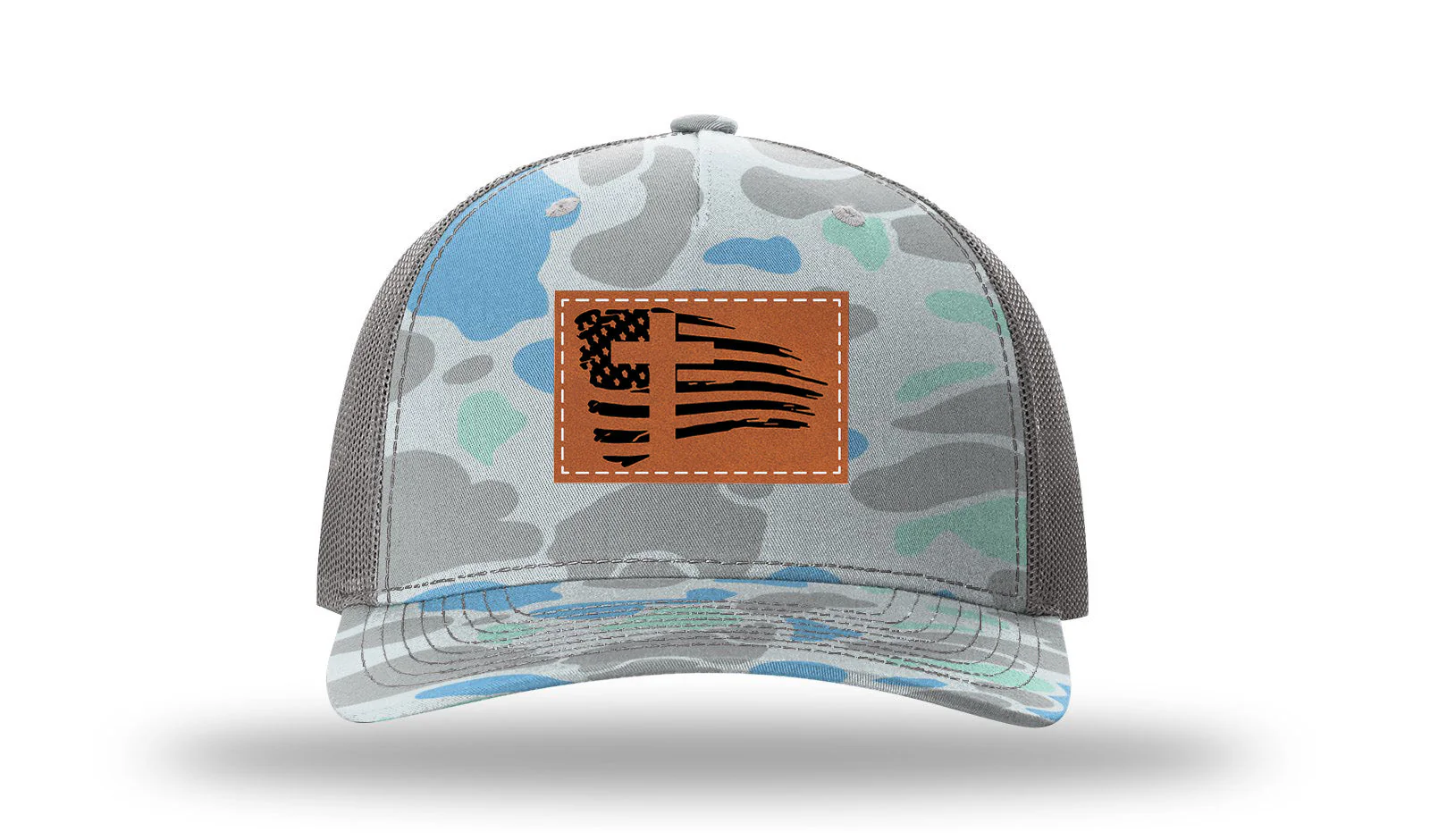 Cross Flag 2 Leather Patch Richardson 112PFP Hat - Image 16