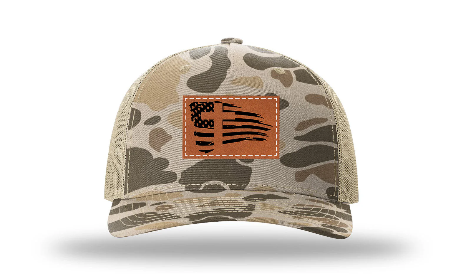 Cross Flag 2 Leather Patch Richardson 112PFP Hat - Image 8