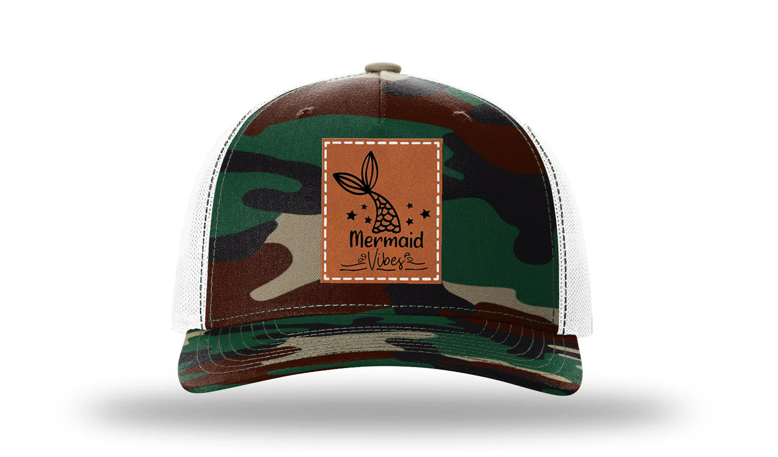 Be A Mermaid Leather Patch Richardson 112PFP Hat - Image 7