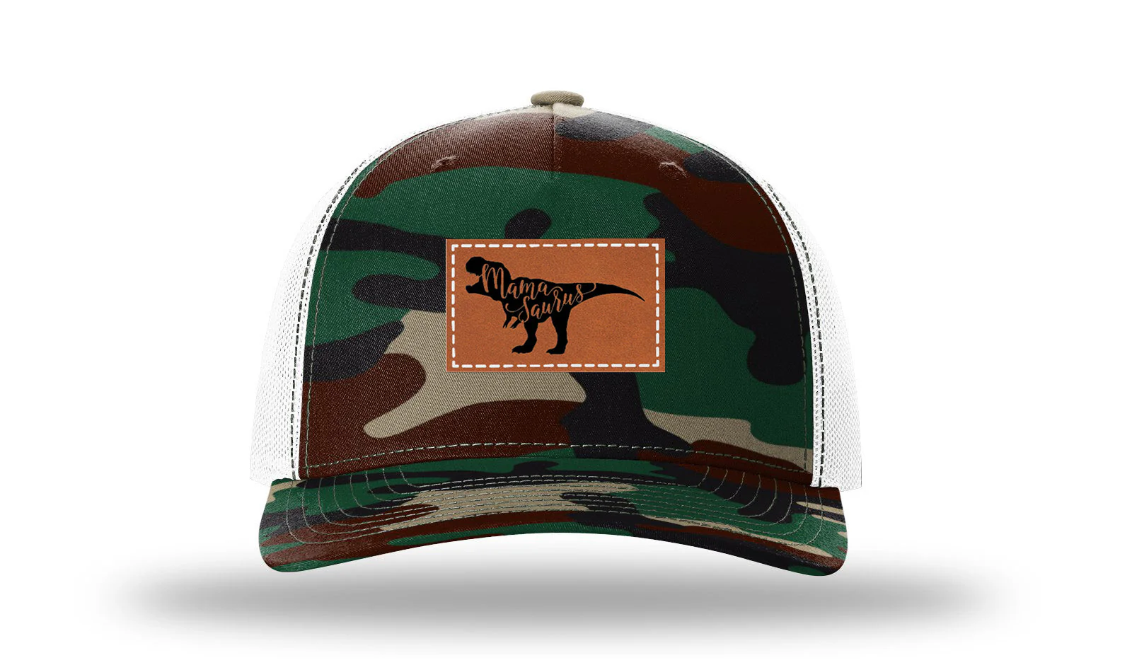 Mamasaurus Leather Patch Richardson 112PFP Hat - Image 7