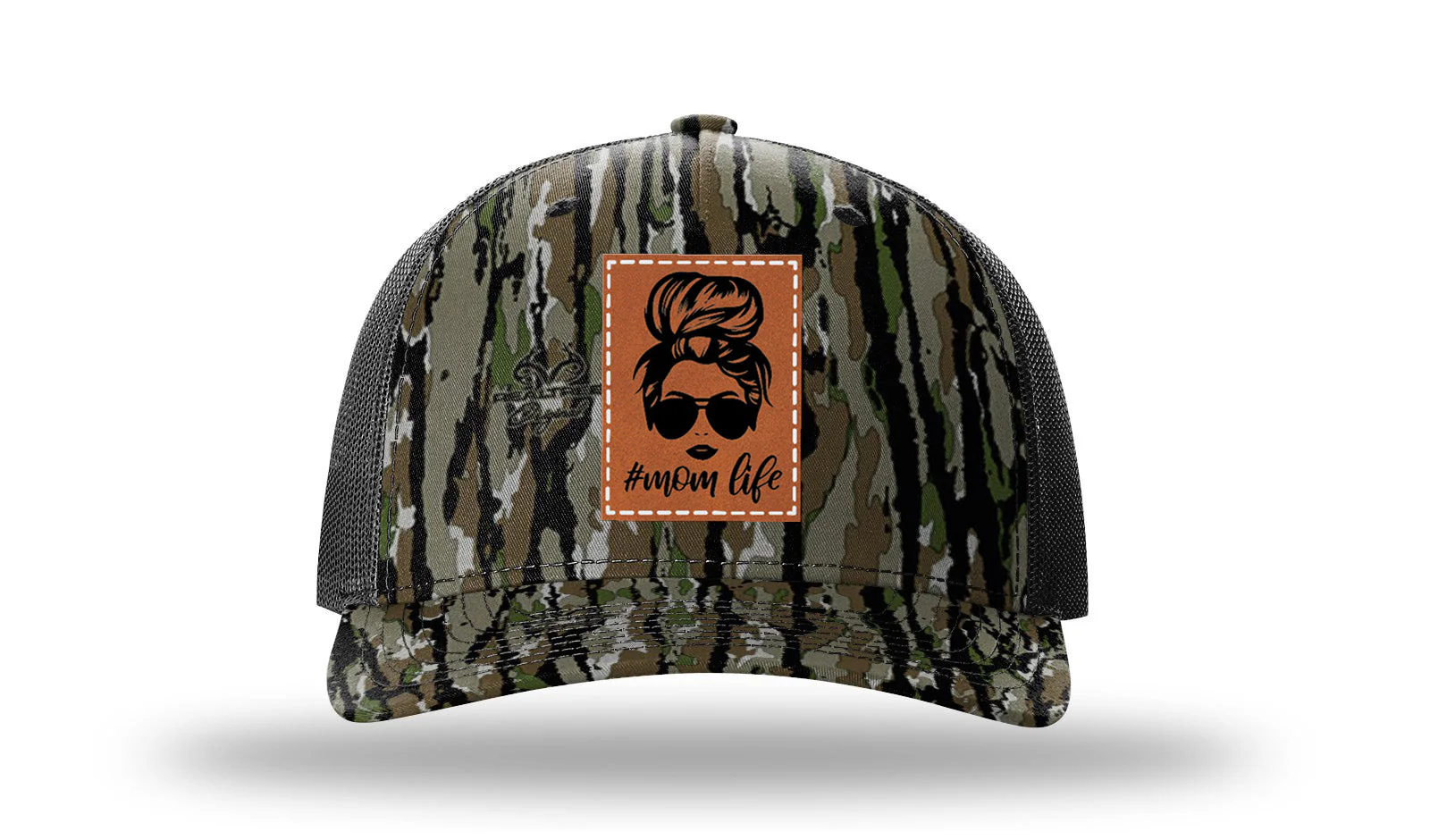 #MomLife Leather Patch Richardson 112PFP Hat - Image 14