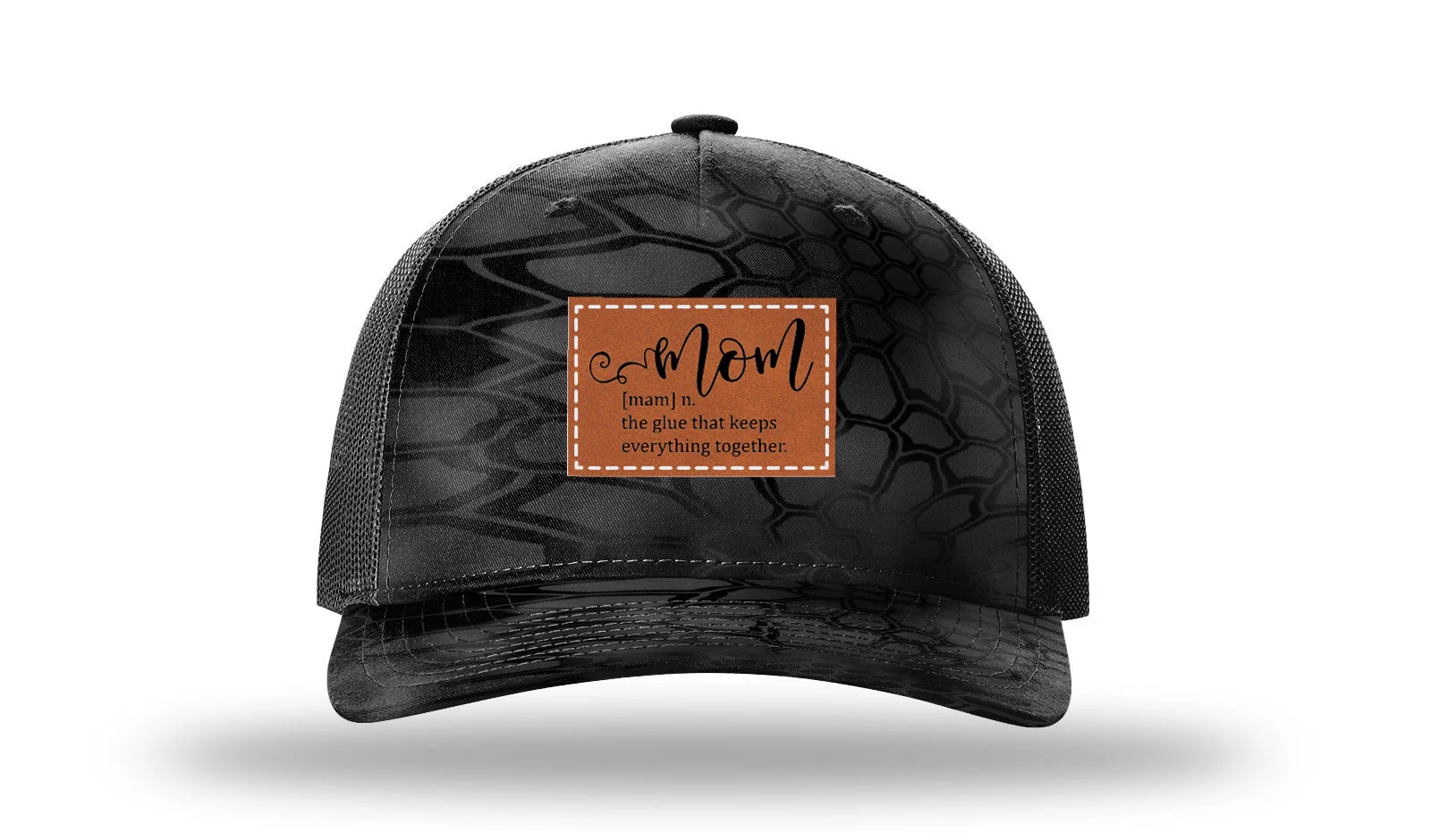 Mom Defined Leather Patch Richardson 112PFP Hat - Image 10