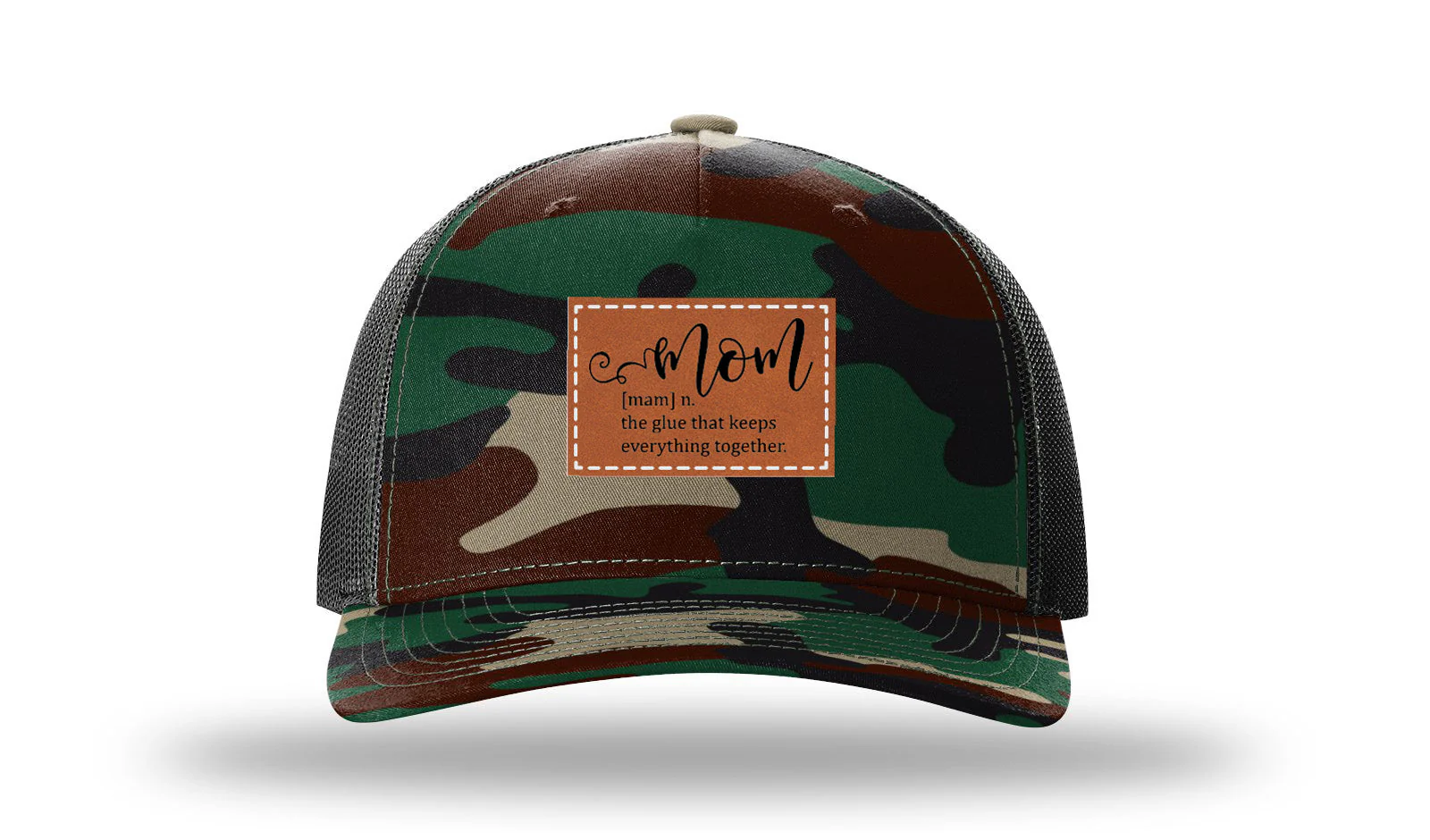 Mom Defined Leather Patch Richardson 112PFP Hat - Image 6