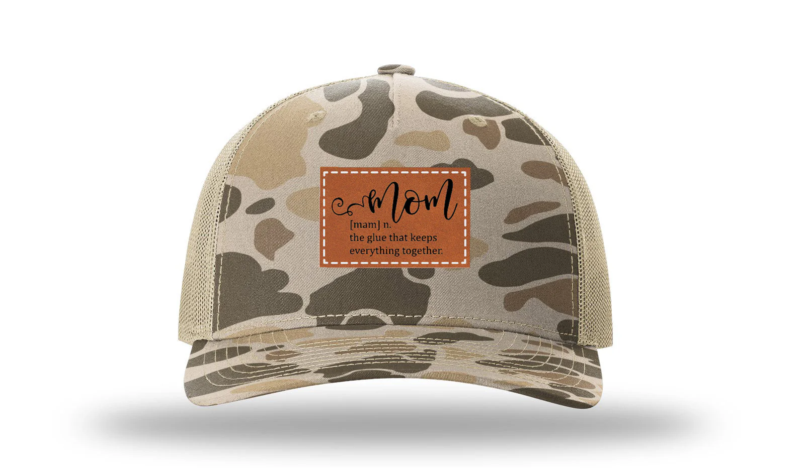 Mom Defined Leather Patch Richardson 112PFP Hat - Image 8