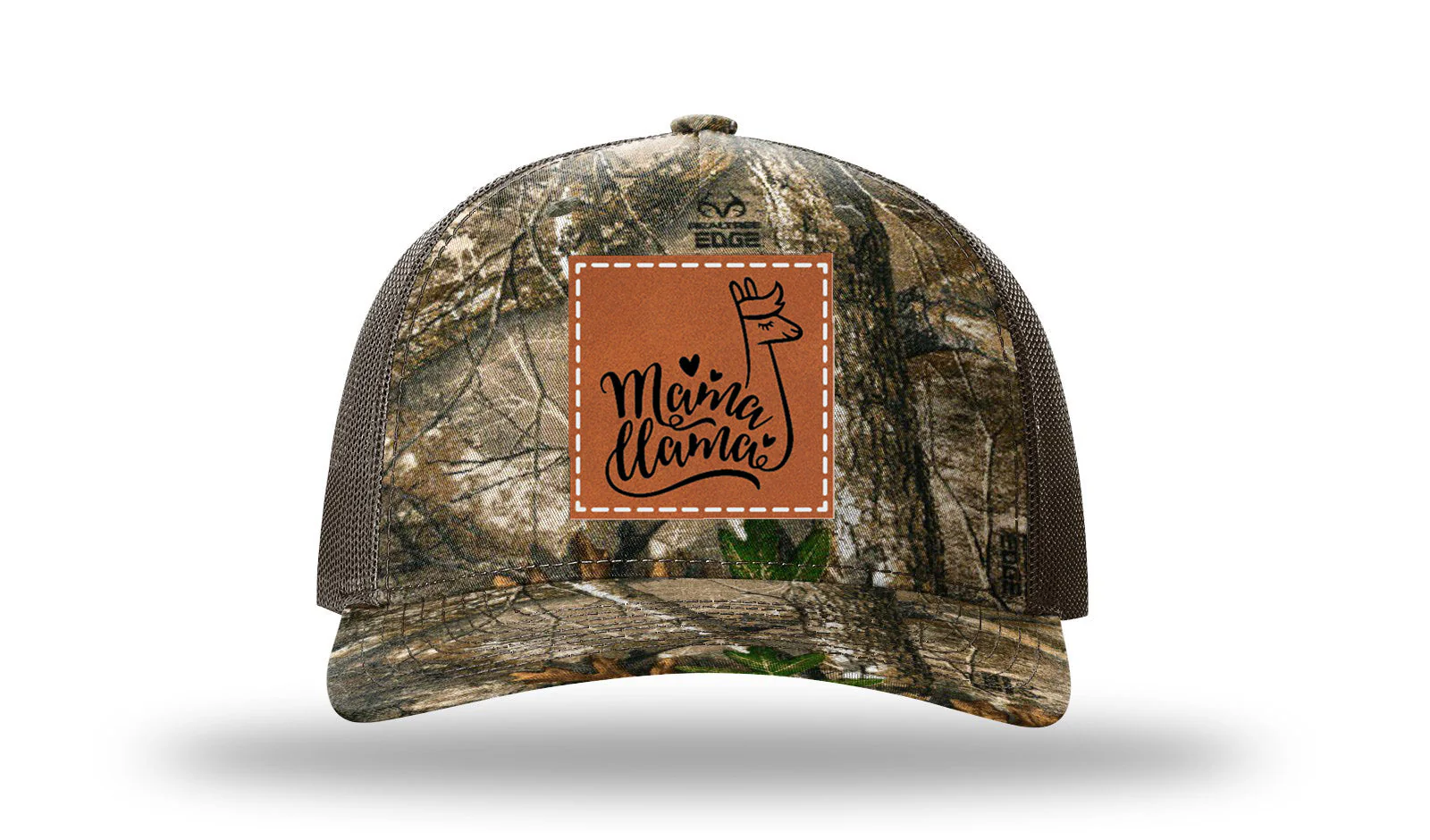 Mama Llama Leather Patch Richardson 112PFP Hat - Image 13