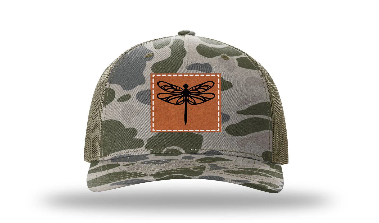 Dragonfly Leather Patch Richardson 112PFP Hat