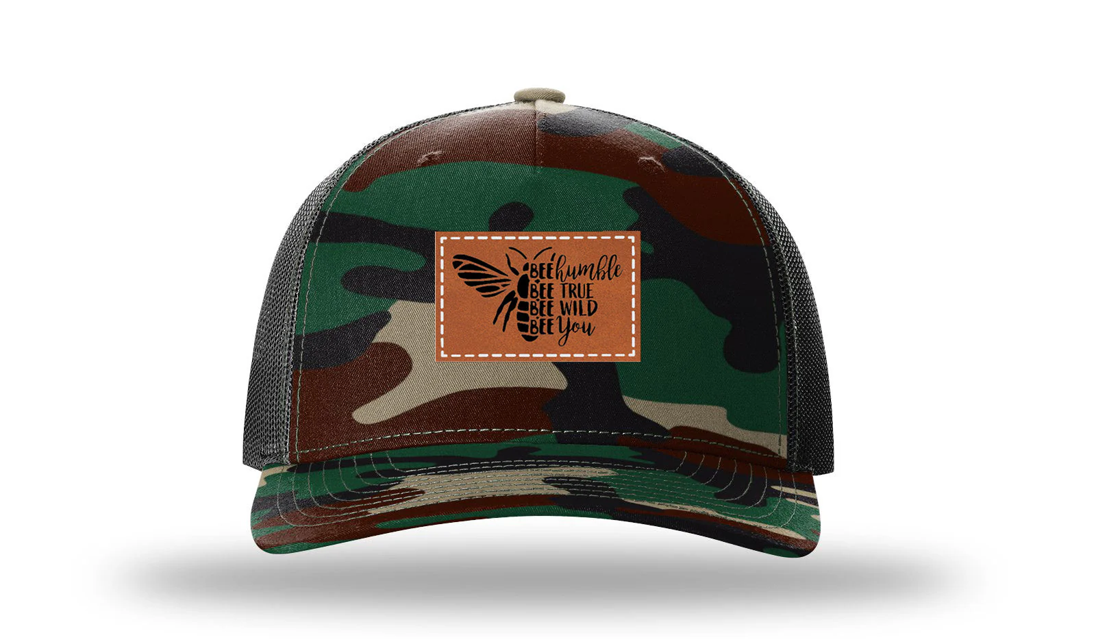 Bee Humble Leather Patch Richardson 112PFP Hat - Image 6