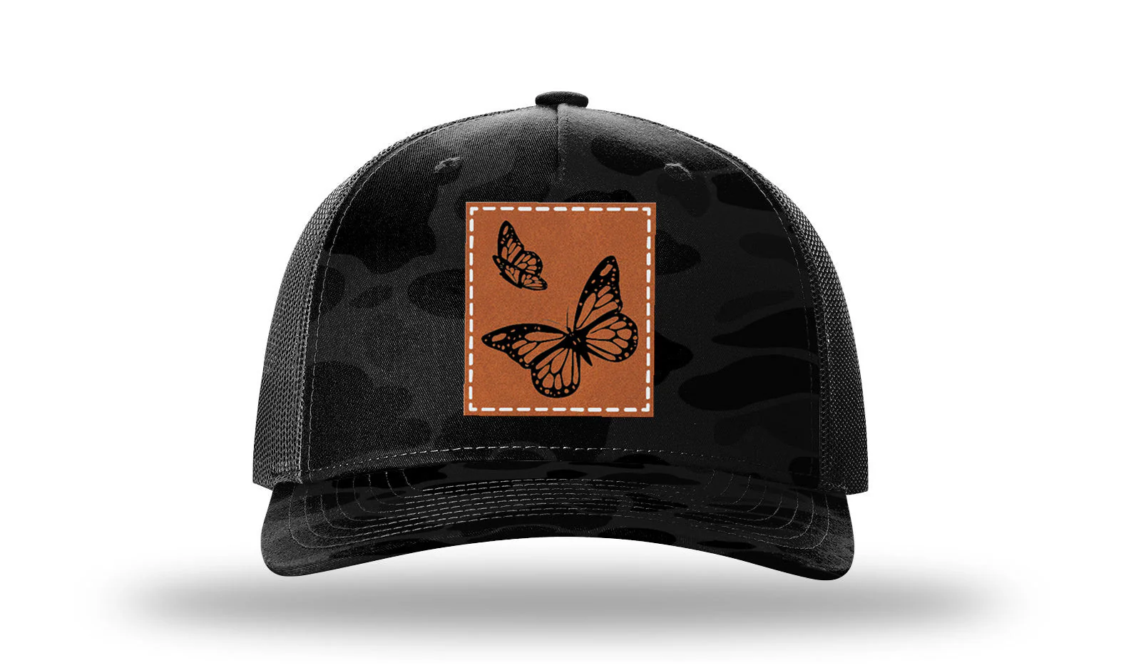 Butterflies Leather Patch Richardson 112PFP Hat - Image 15