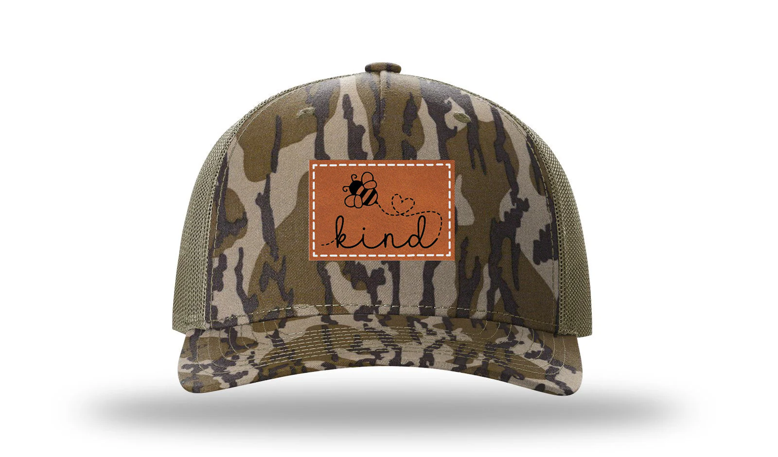 Bee Kind Leather Patch Richardson 112PFP Hat - Image 12
