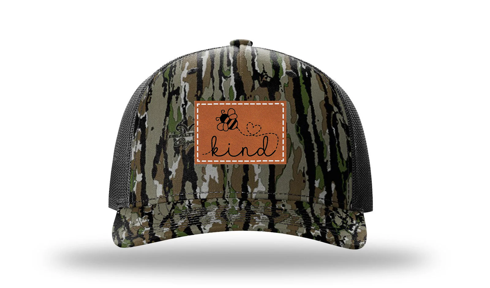 Bee Kind Leather Patch Richardson 112PFP Hat - Image 14