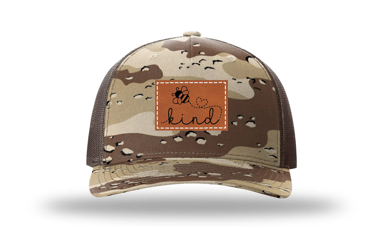 Bee Kind Leather Patch Richardson 112PFP Hat - Image 5