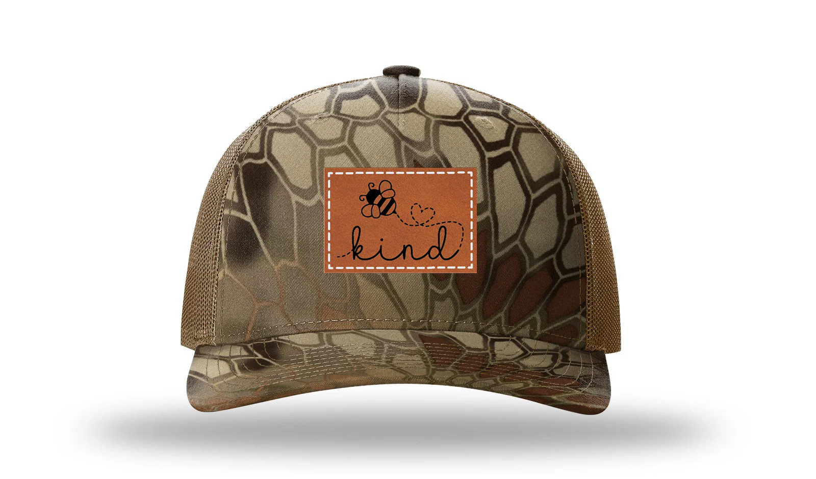 Bee Kind Leather Patch Richardson 112PFP Hat - Image 9