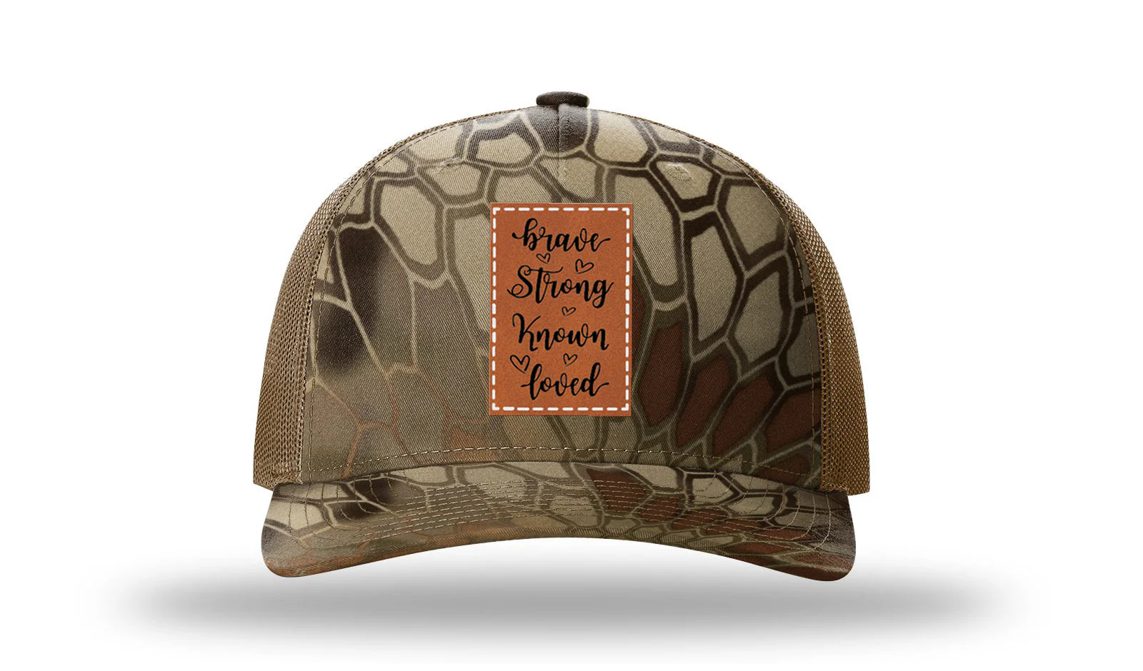 Brave Strong Known Loved Leather Patch Richardson 112PFP Hat - Image 9