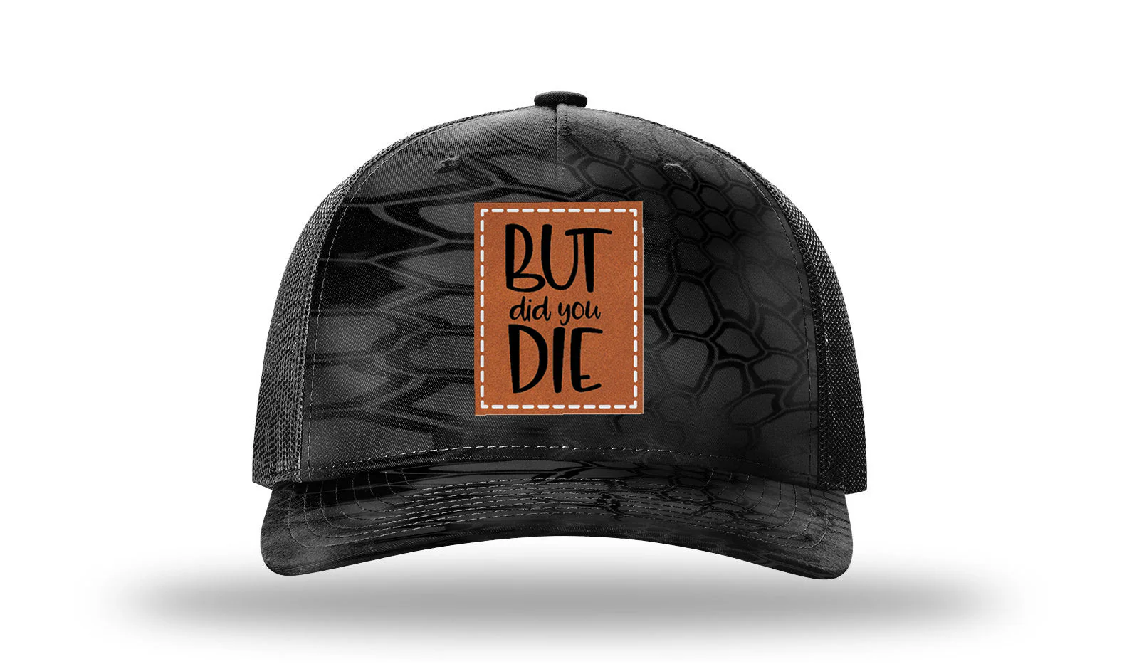 But Did You Die Leather Patch Richardson 112PFP Hat - Image 10