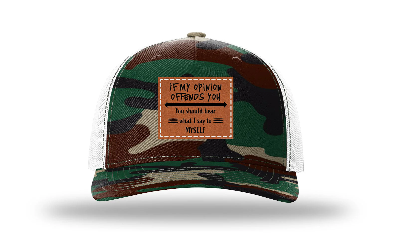 If My Opinion Offends You Leather Patch Richardson 112PFP Hat - Image 7