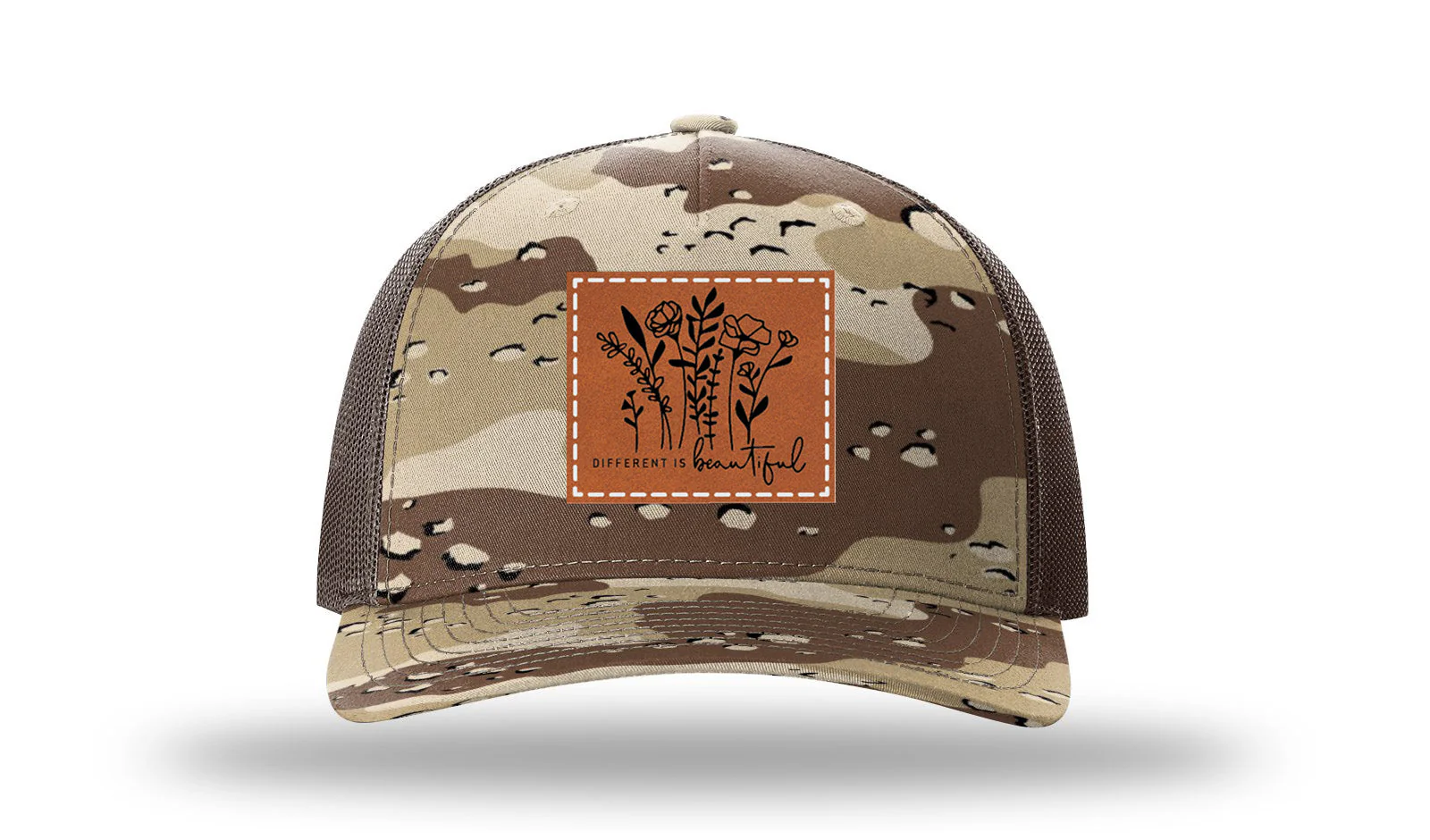 Different Is Beautiful Leather Patch Richardson 112PFP Hat - Image 5