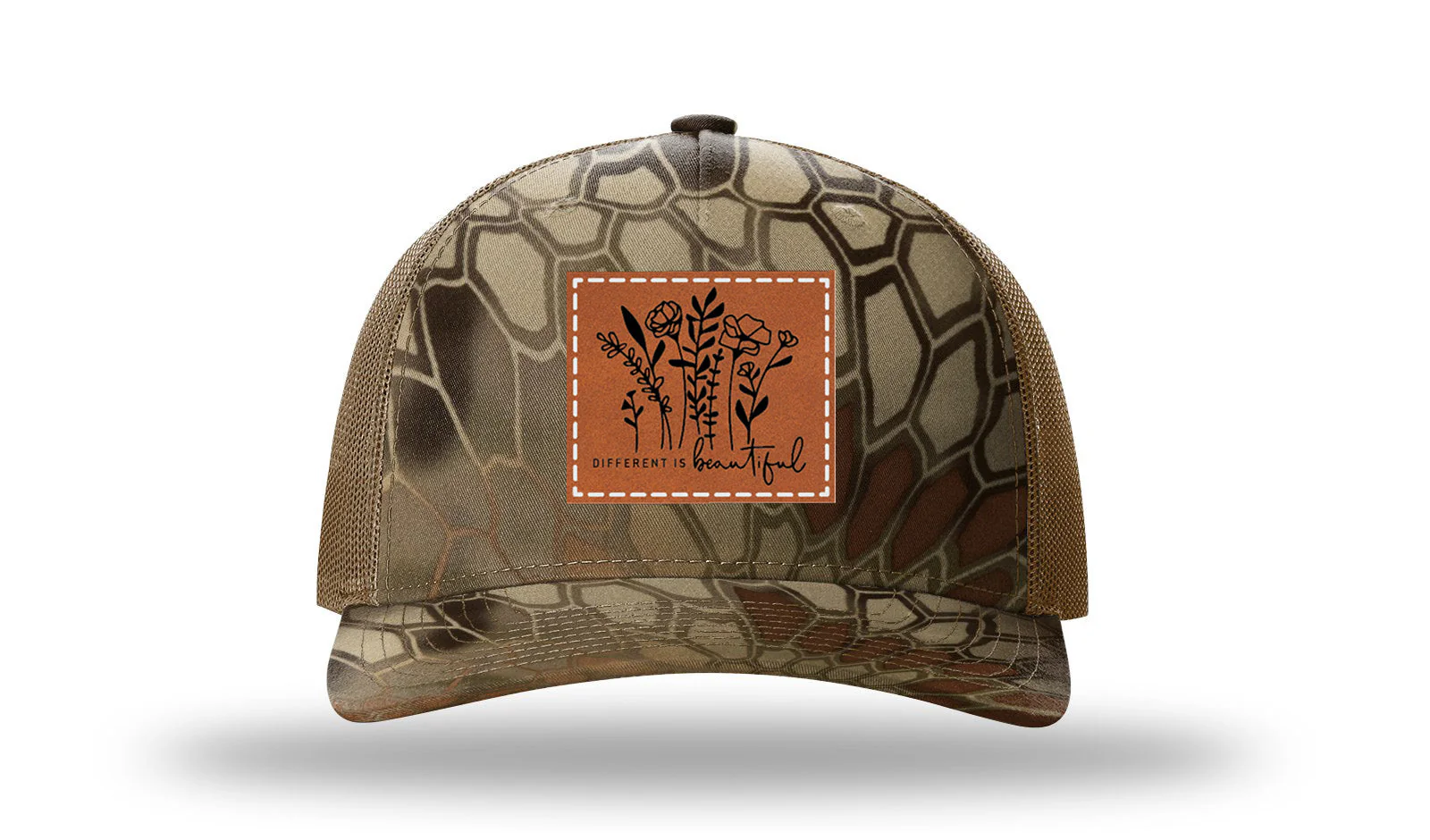 Different Is Beautiful Leather Patch Richardson 112PFP Hat - Image 9