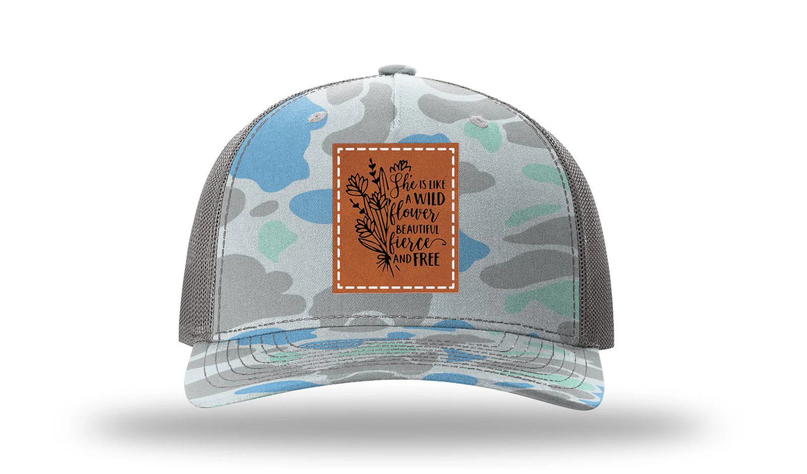 Like A Wildflower Leather Patch Richardson 112PFP Hat - Image 16