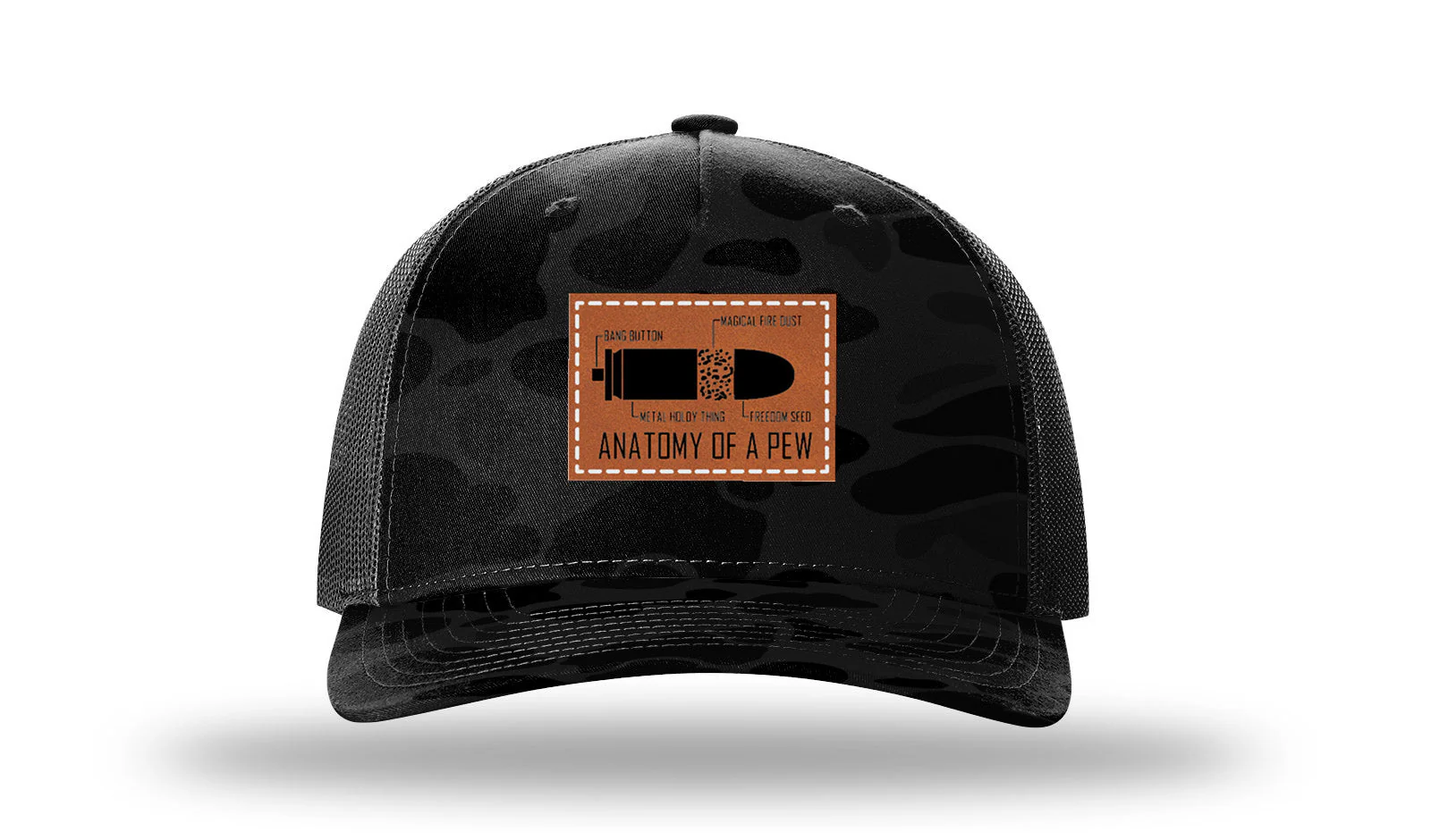 Anatomy Of A Pew Leather Patch Richardson 112PFP Hat - Image 15