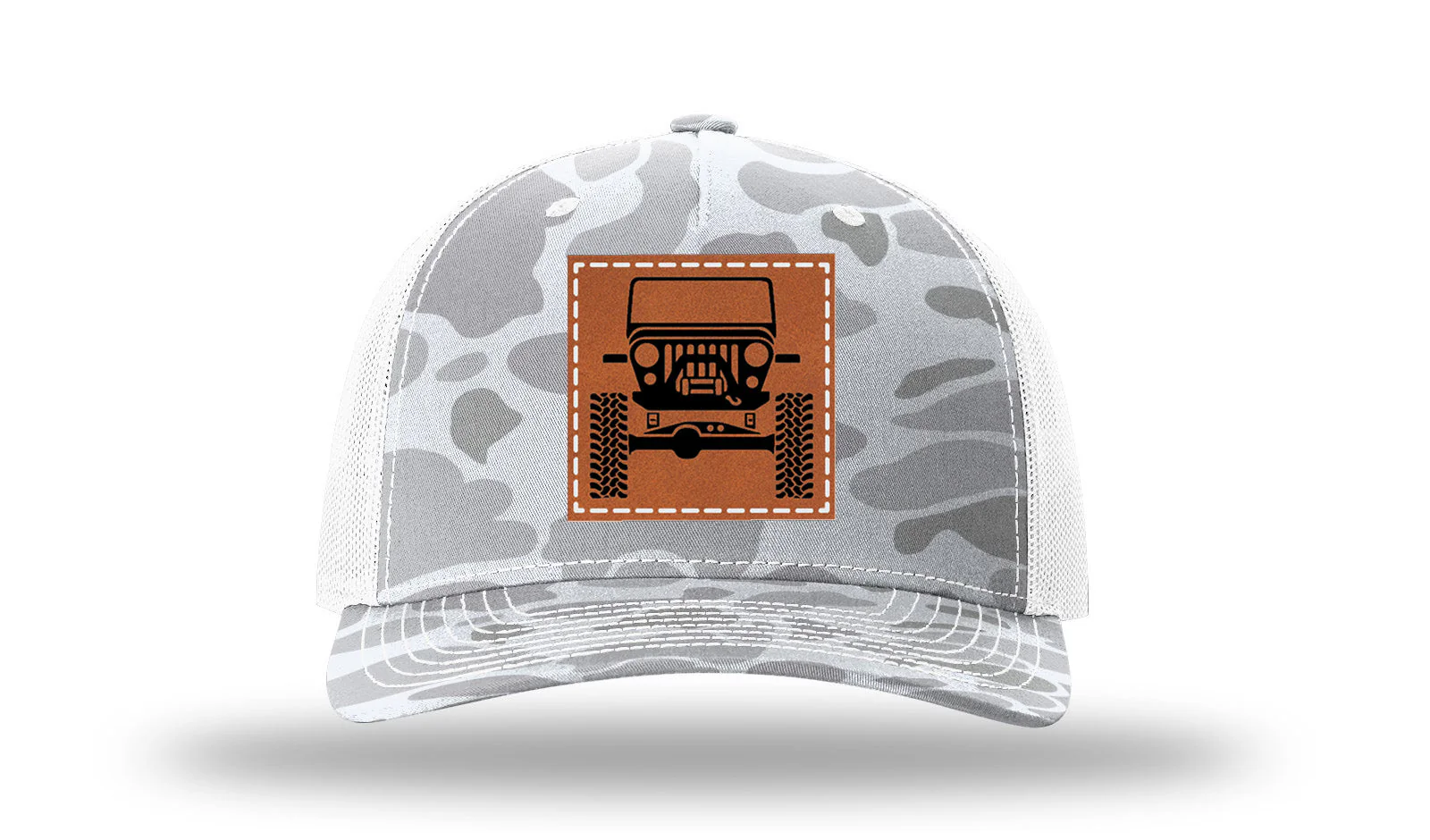 Jeep CJ Leather Patch Richardson 112PFP Hat - Image 4
