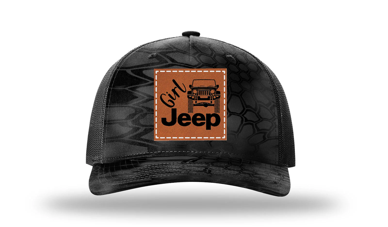 Girl Jeep JK Leather Patch Richardson 112PFP Hat - Image 10