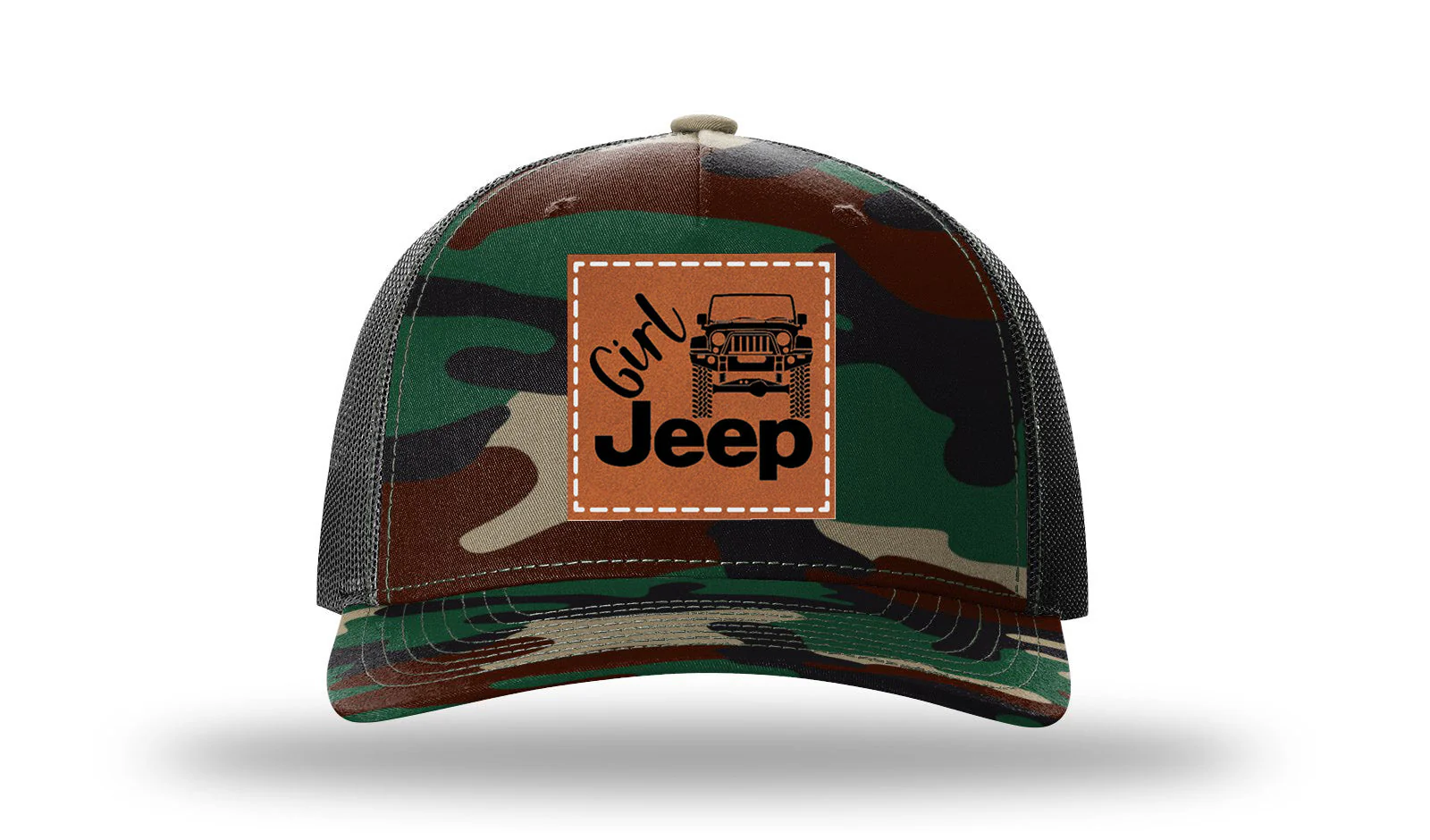Girl Jeep JK Leather Patch Richardson 112PFP Hat - Image 6