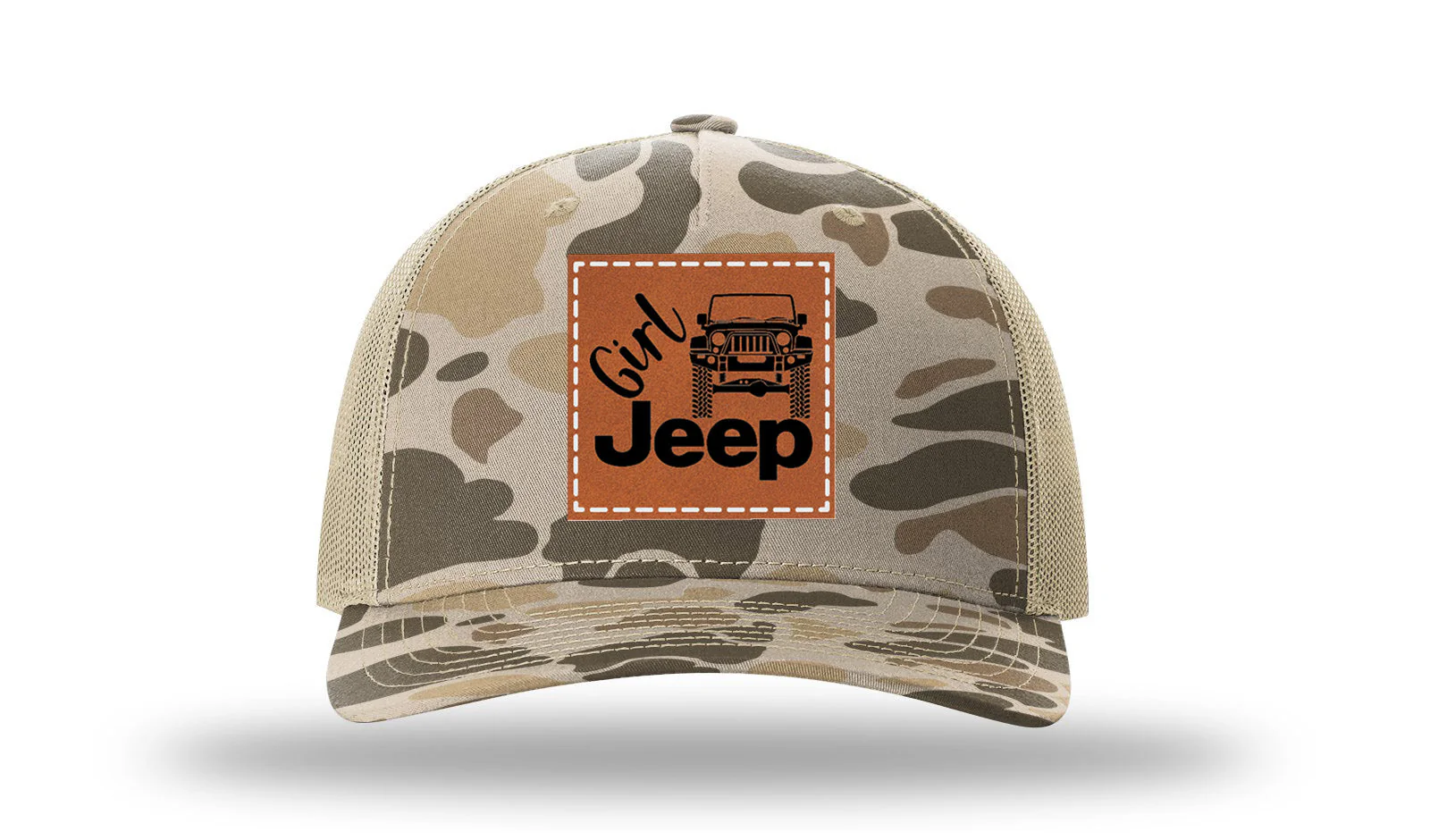 Girl Jeep JK Leather Patch Richardson 112PFP Hat - Image 8