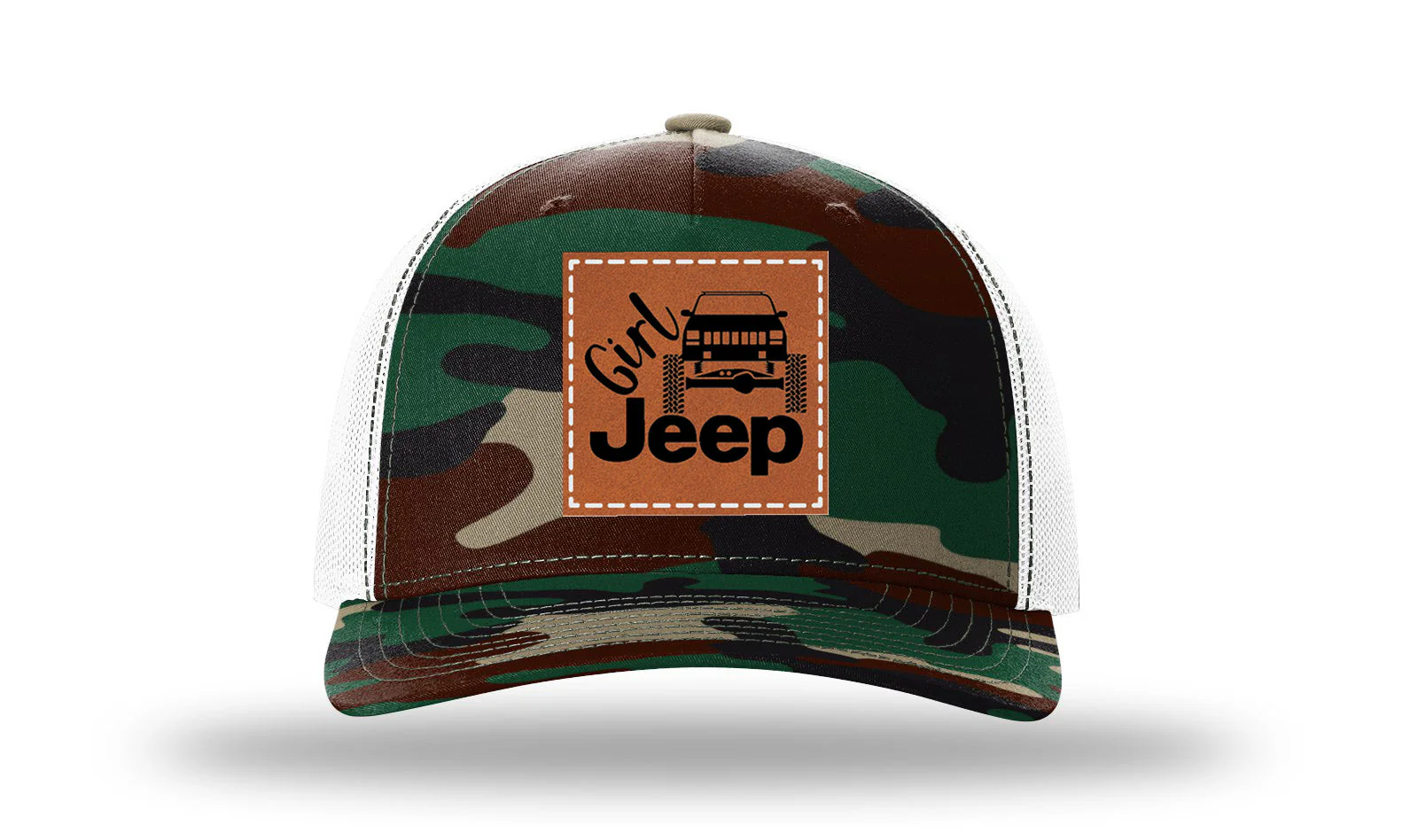Girl Jeep Cherokee Leather Patch Richardson 112PFP Hat - Image 7