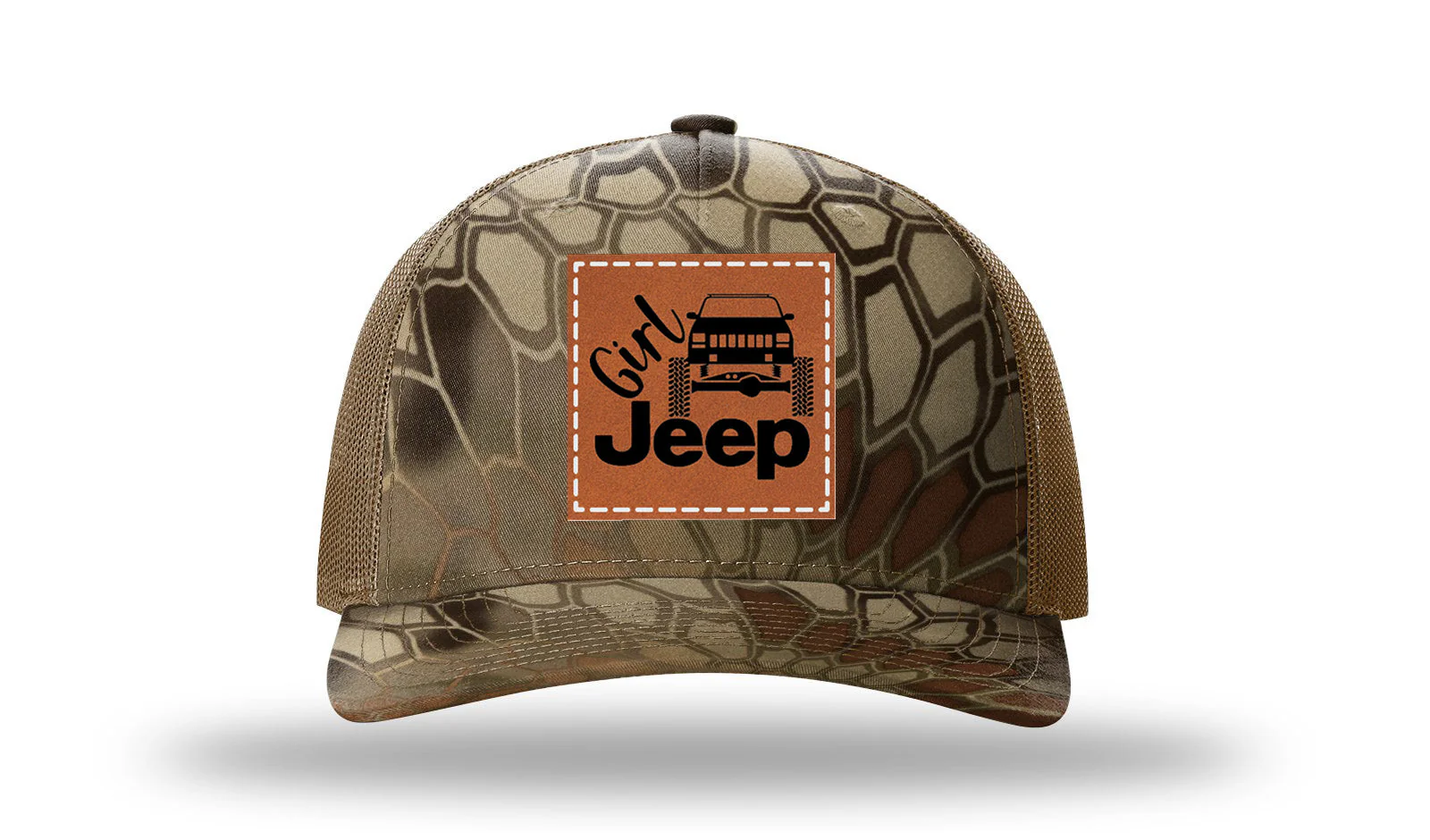 Girl Jeep Cherokee Leather Patch Richardson 112PFP Hat - Image 9