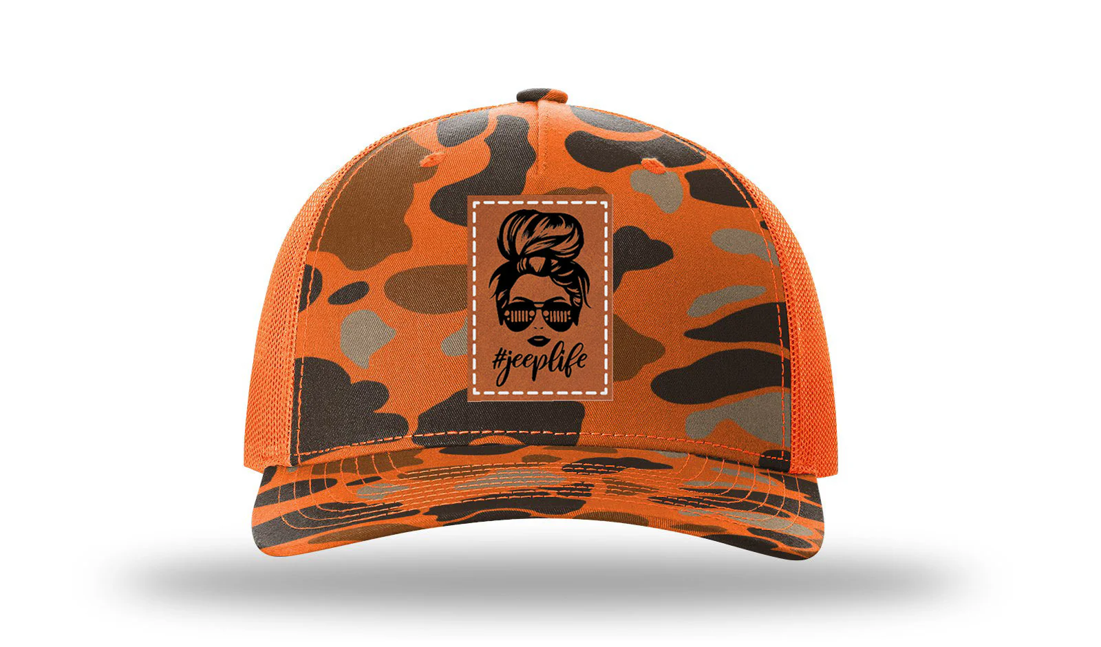 Jeep Girl #jeeplife Leather Patch Richardson 112PFP Hat - Image 3