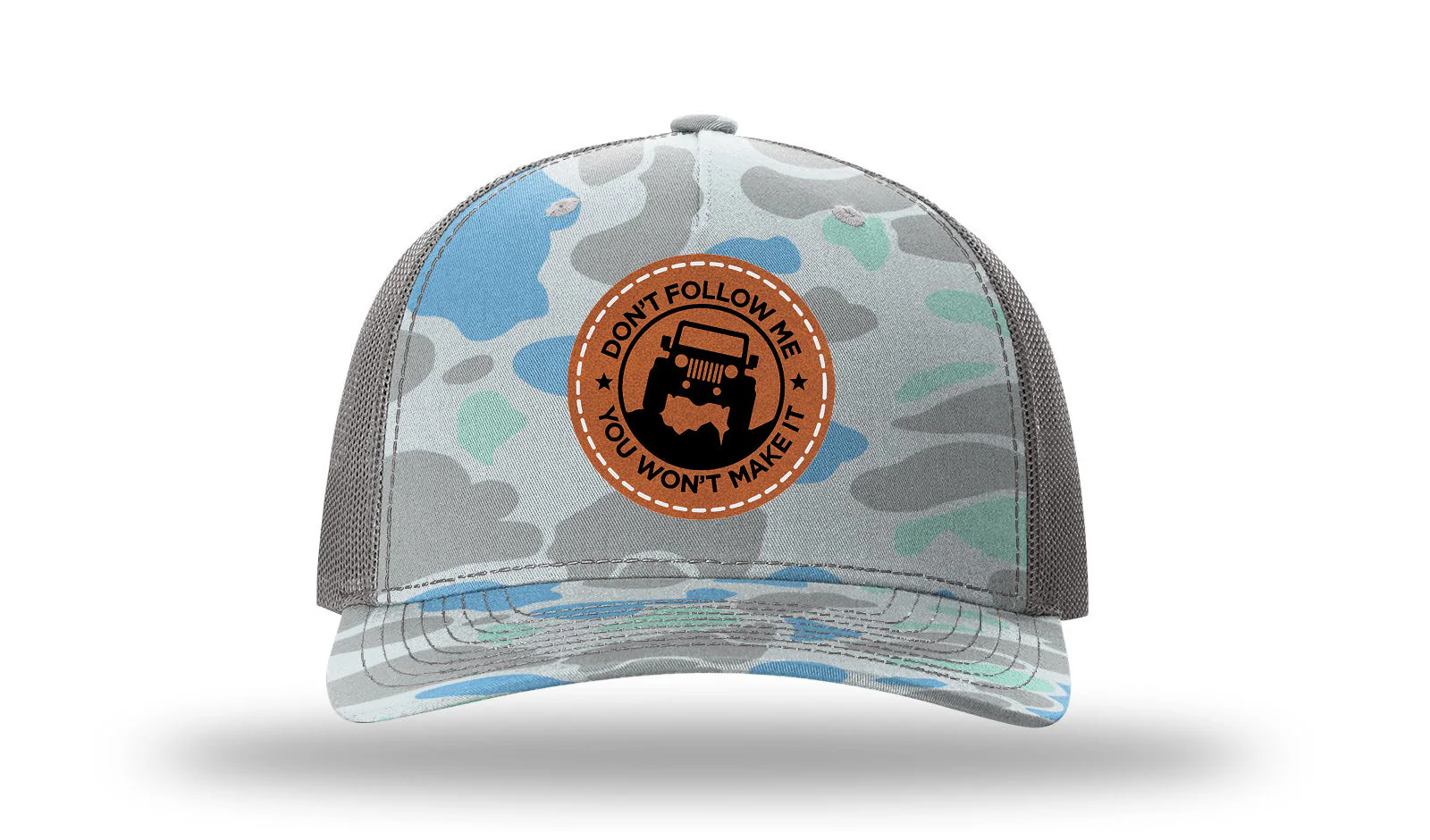 Don't Follow Me Leather Patch Richardson 112PFP Hat - Image 16
