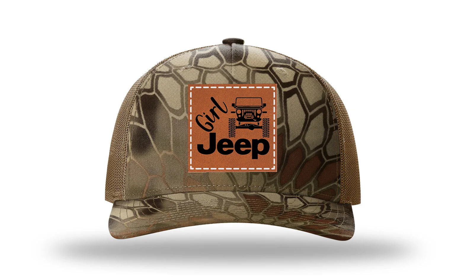 Girl Jeep TJ Leather Patch Richardson 112PFP Hat - Image 9