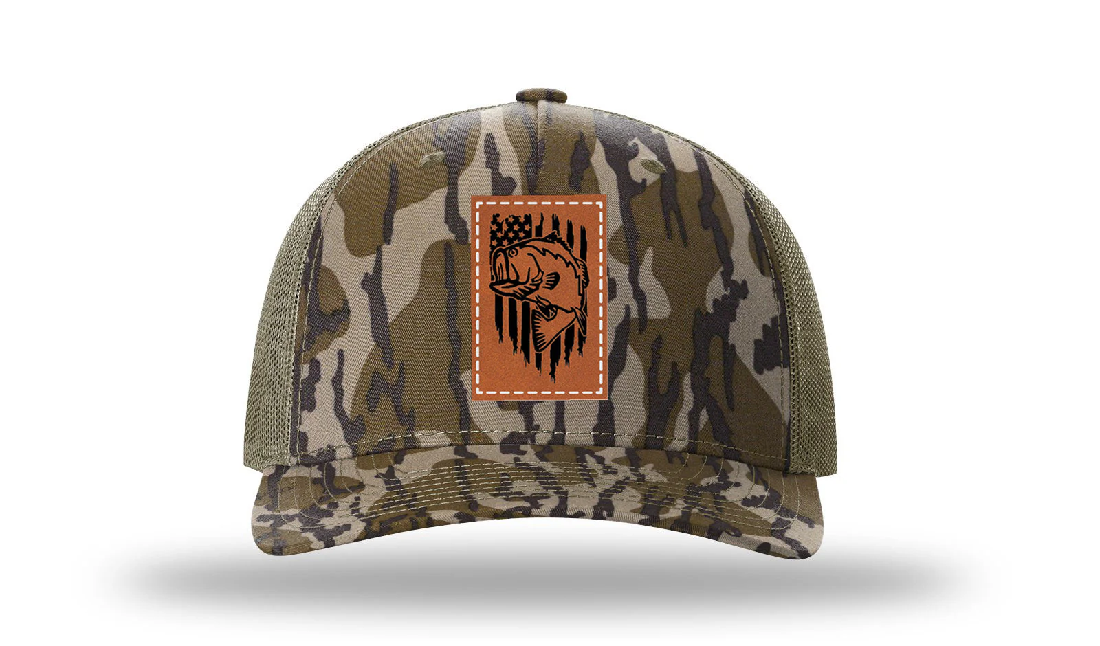Bass Flag Leather Patch Richardson 112PFP Hat - Image 12