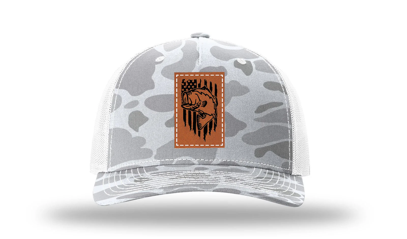 Bass Flag Leather Patch Richardson 112PFP Hat - Image 4