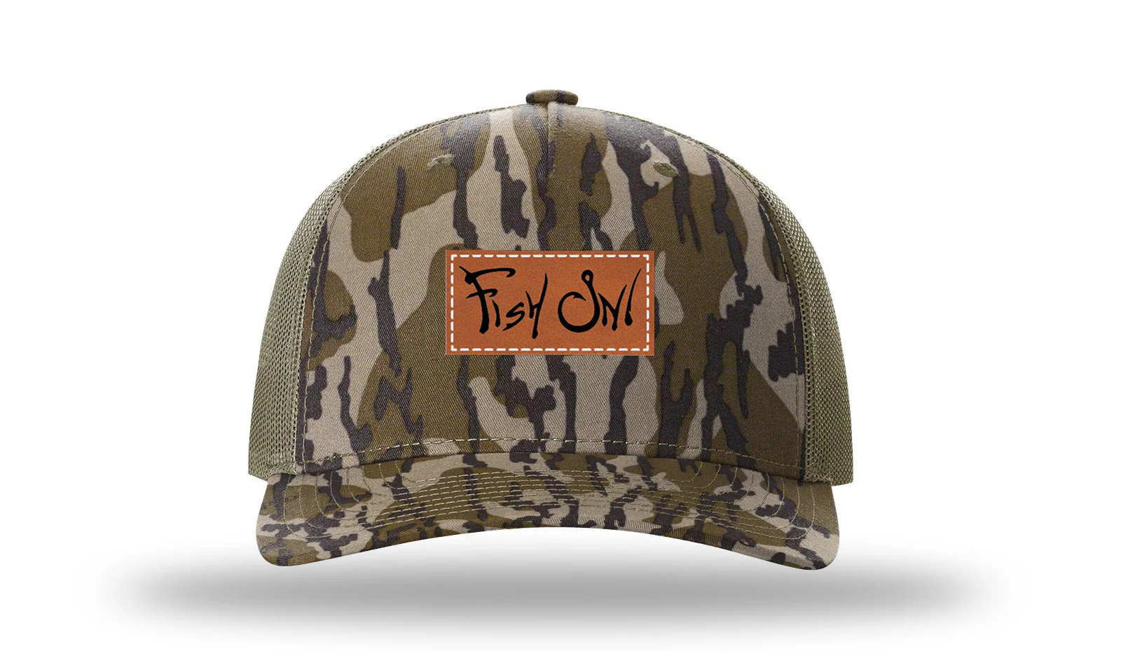 Fish On Leather Patch Richardson 112PFP Hat - Image 12