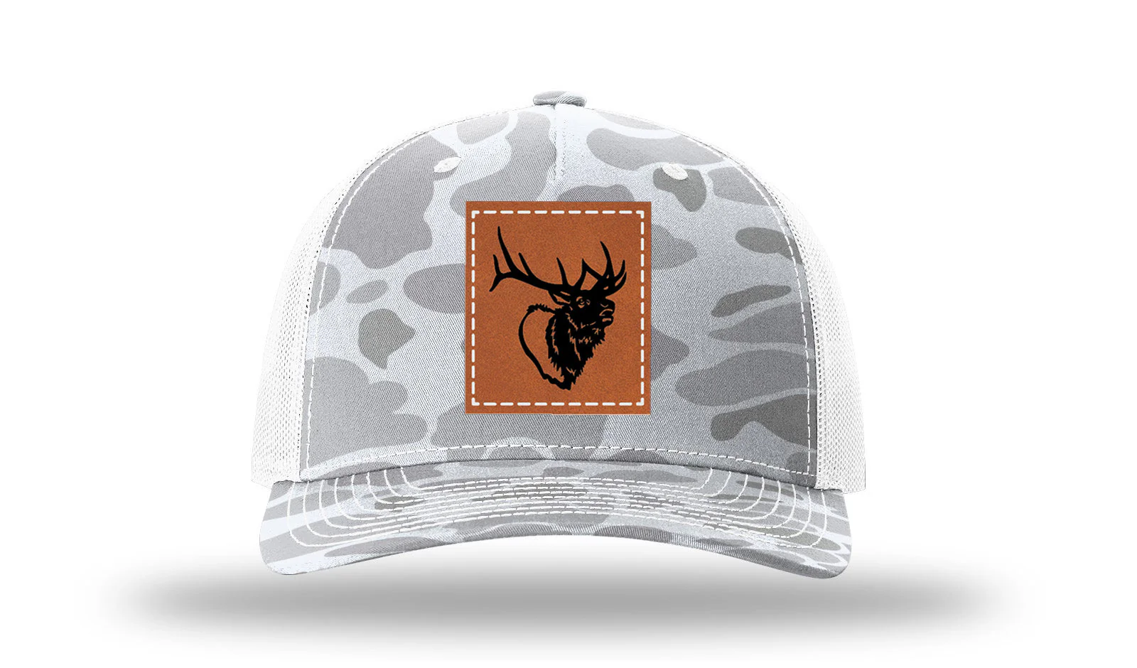 Elk Head Leather Patch Richardson 112PFP Hat - Image 4