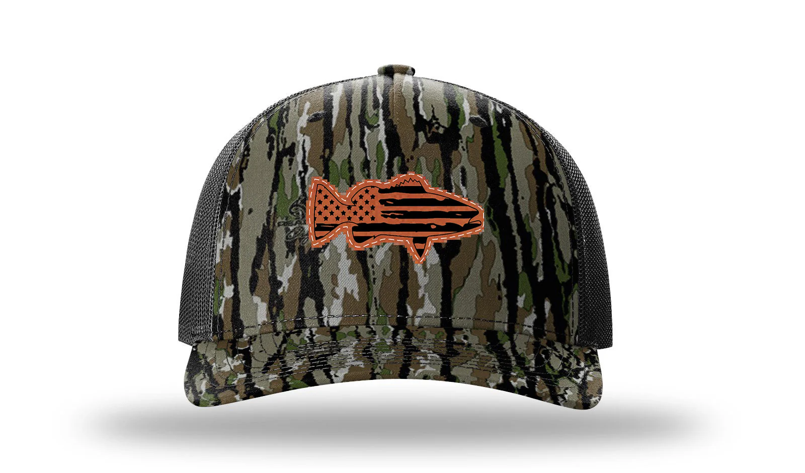 Distressed Flag Bass Leather Patch Richardson 112PFP Hat - Image 14