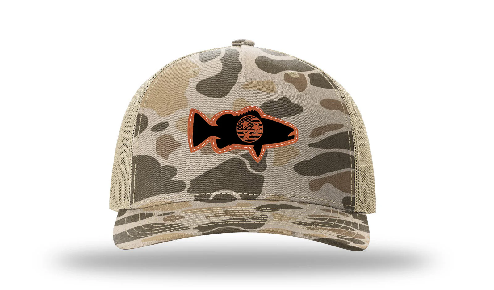 Tristar Flag Bass Leather Patch Richardson 112PFP Hat - Image 8