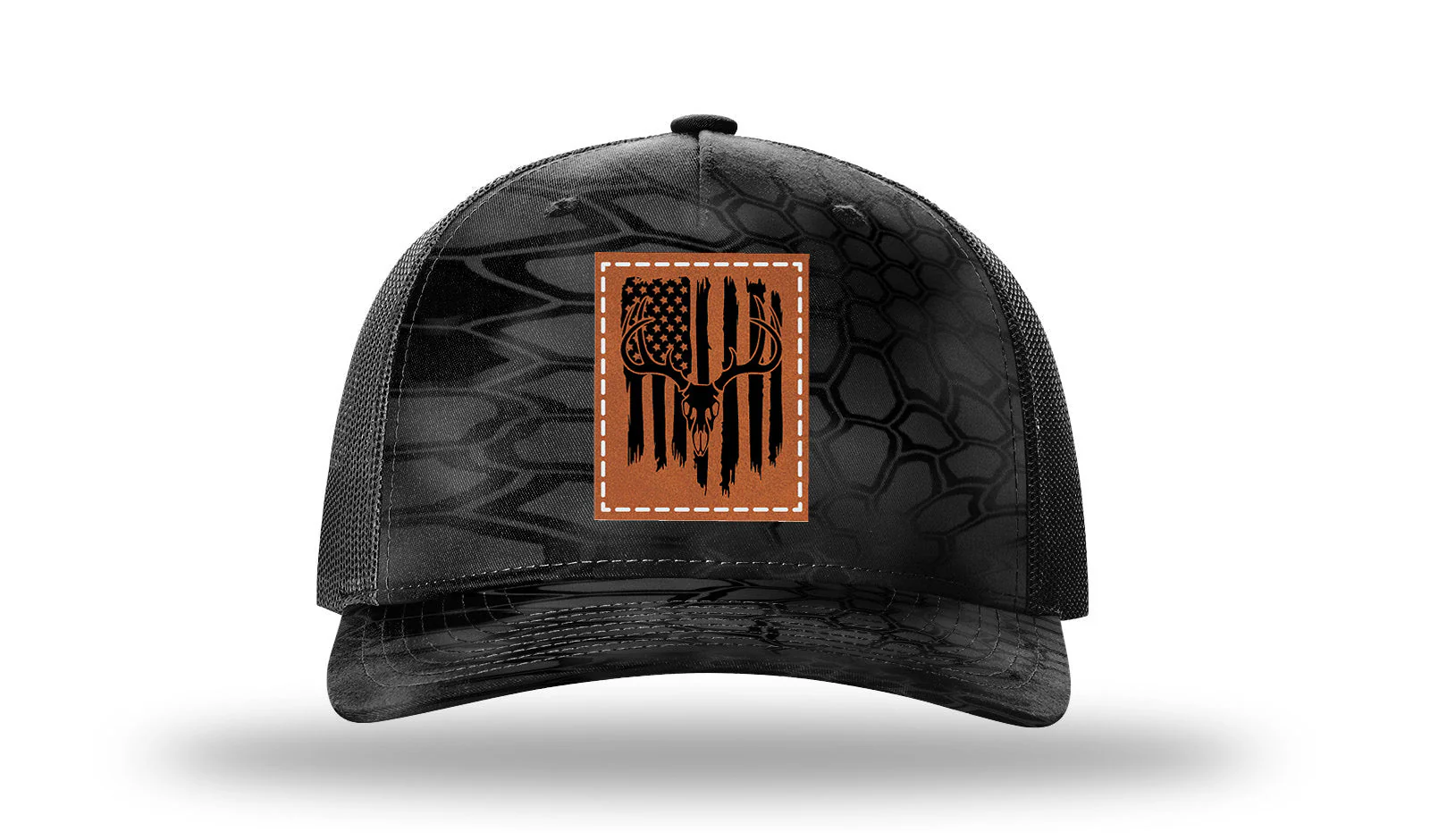 Deer Flag 2 Leather Patch Richardson 112PFP Hat - Image 10