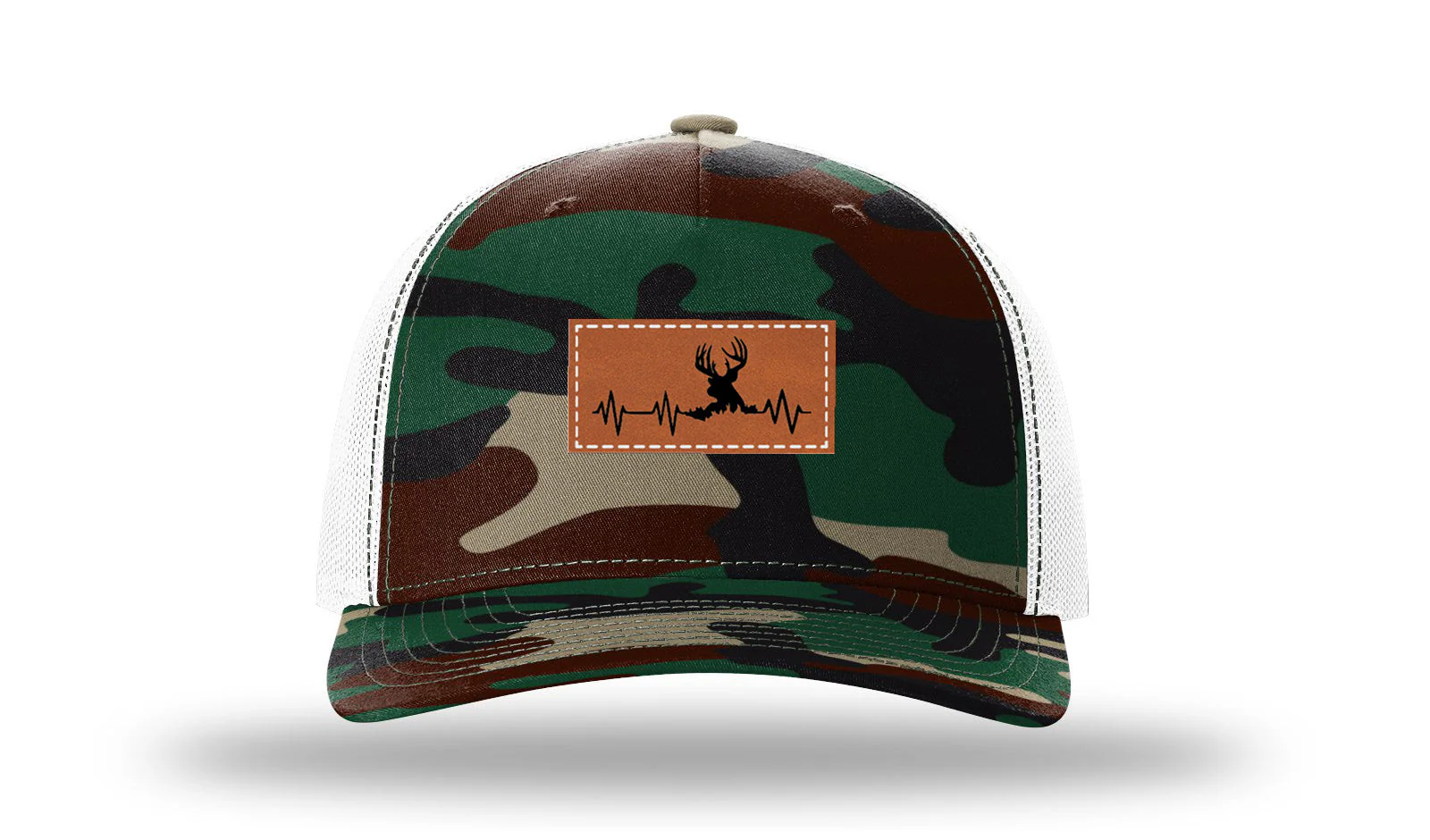 Deer Heartbeat Leather Patch Richardson 112PFP Hat - Image 7