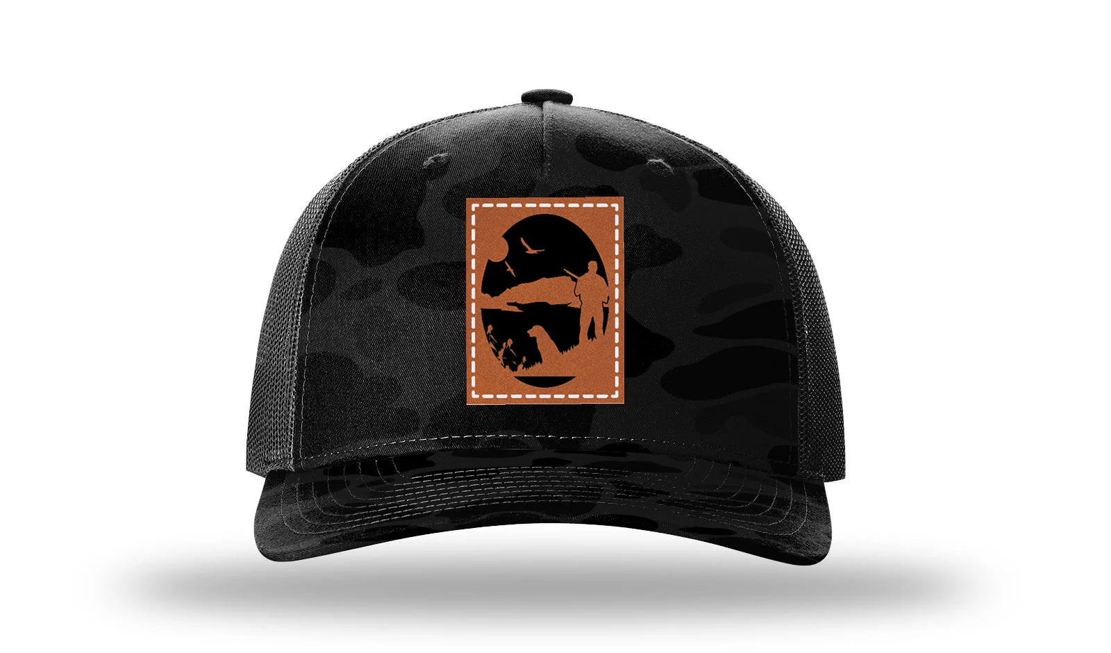 Hunter With Dog Leather Patch Richardson 112PFP Hat - Image 15