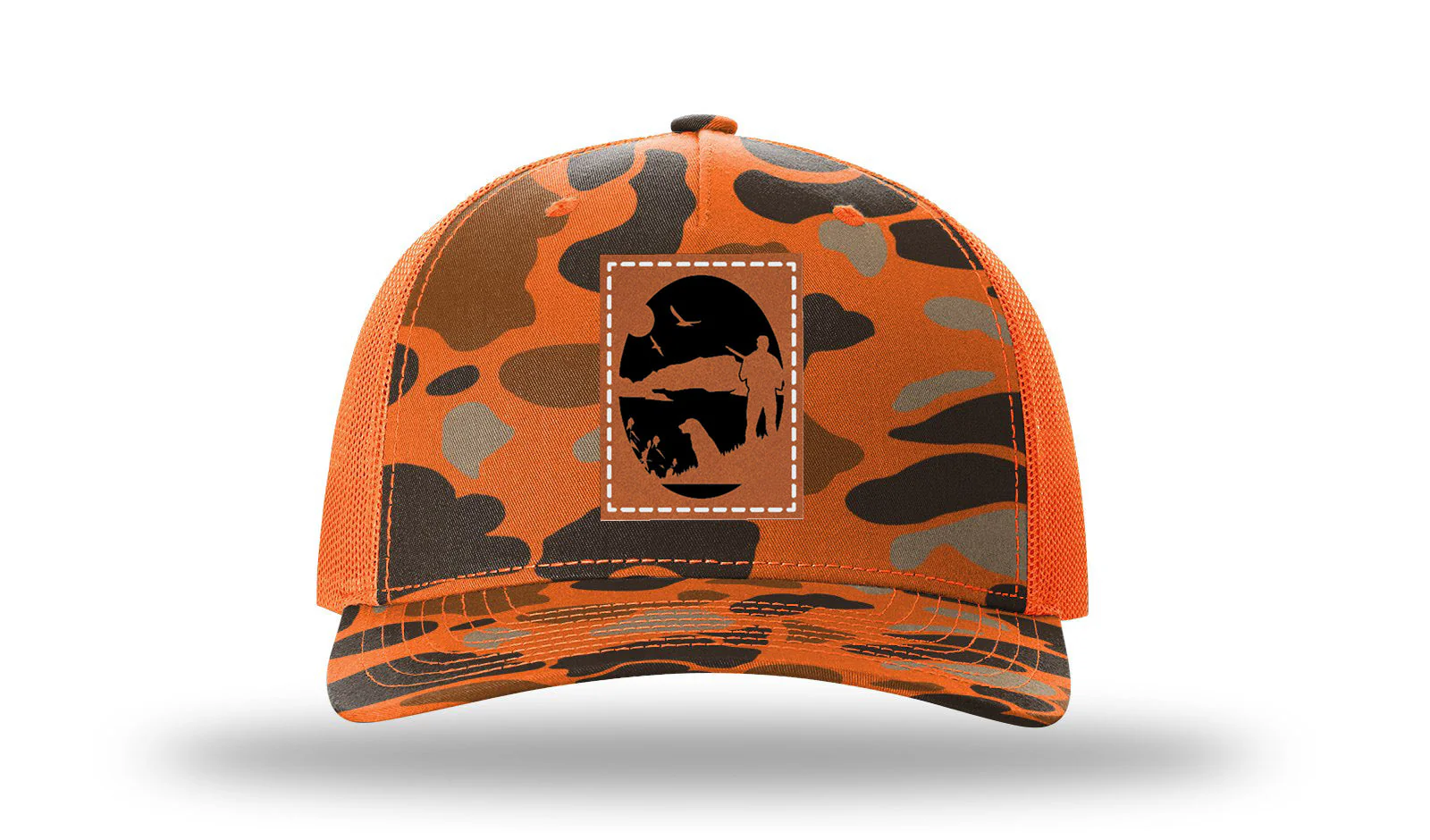 Hunter With Dog Leather Patch Richardson 112PFP Hat - Image 3
