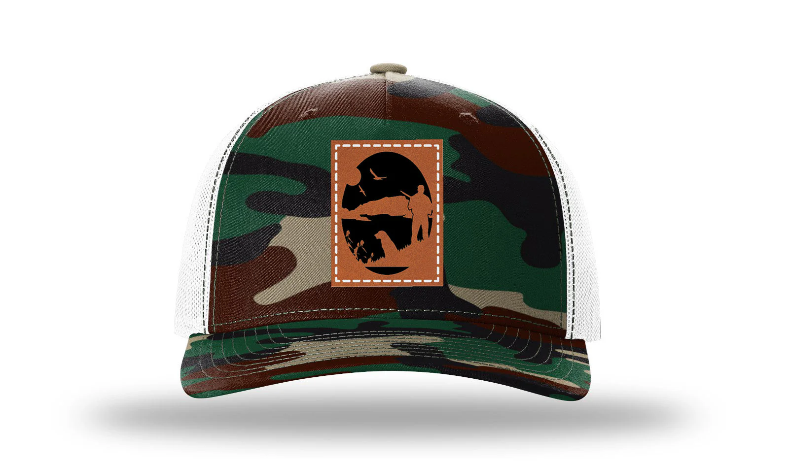Hunter With Dog Leather Patch Richardson 112PFP Hat - Image 7
