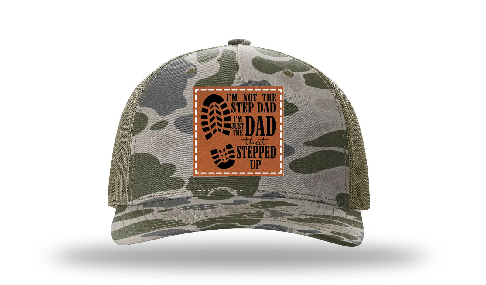 Dad That Stepped Up Leather Patch Richardson 112PFP Hat