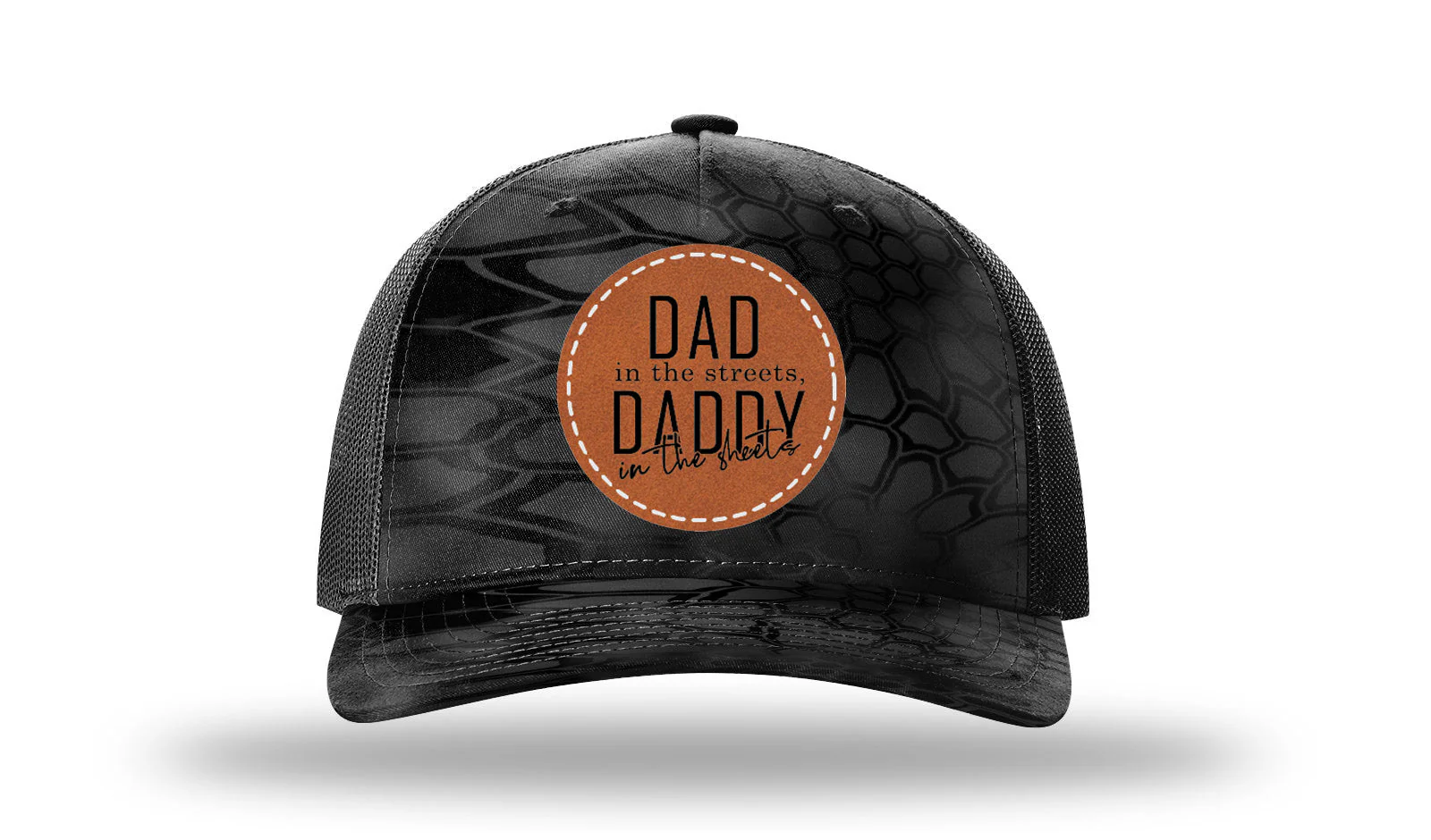 Daddy in the Sheets Round Leather Patch Richardson 112PFP Hat - Image 10