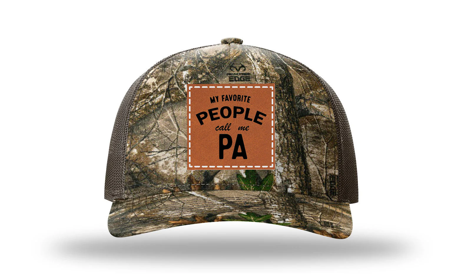 My Favorite People Call Me PA Leather Patch Richardson 112PFP Hat - Image 13