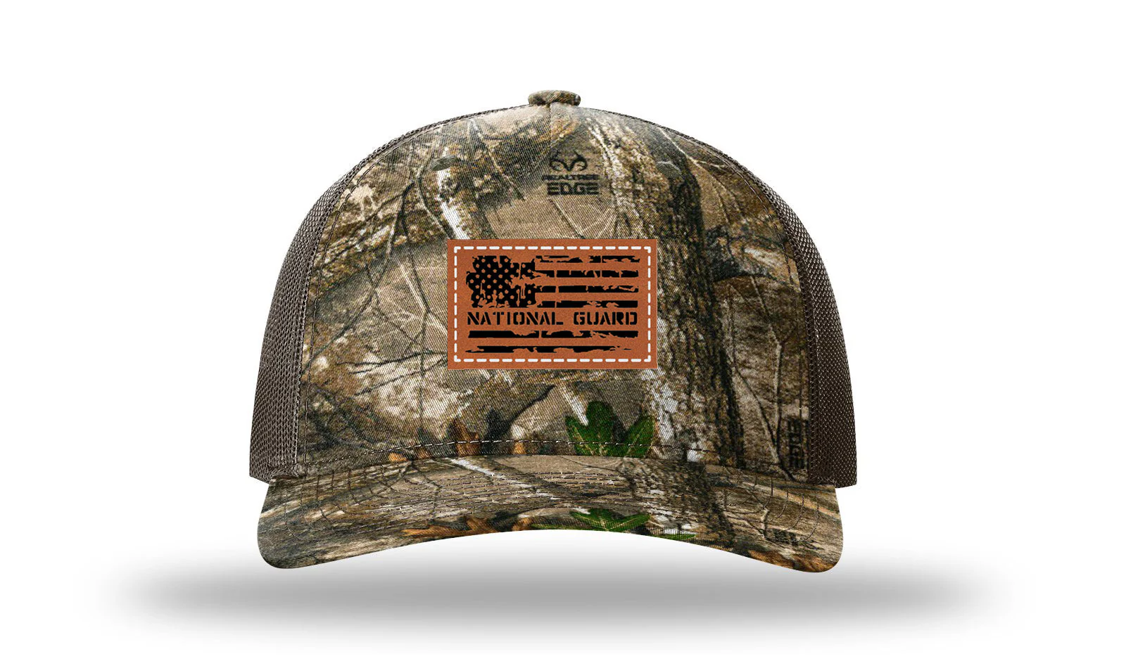 National Guard Flag Leather Patch Richardson 112PFP Hat - Image 13