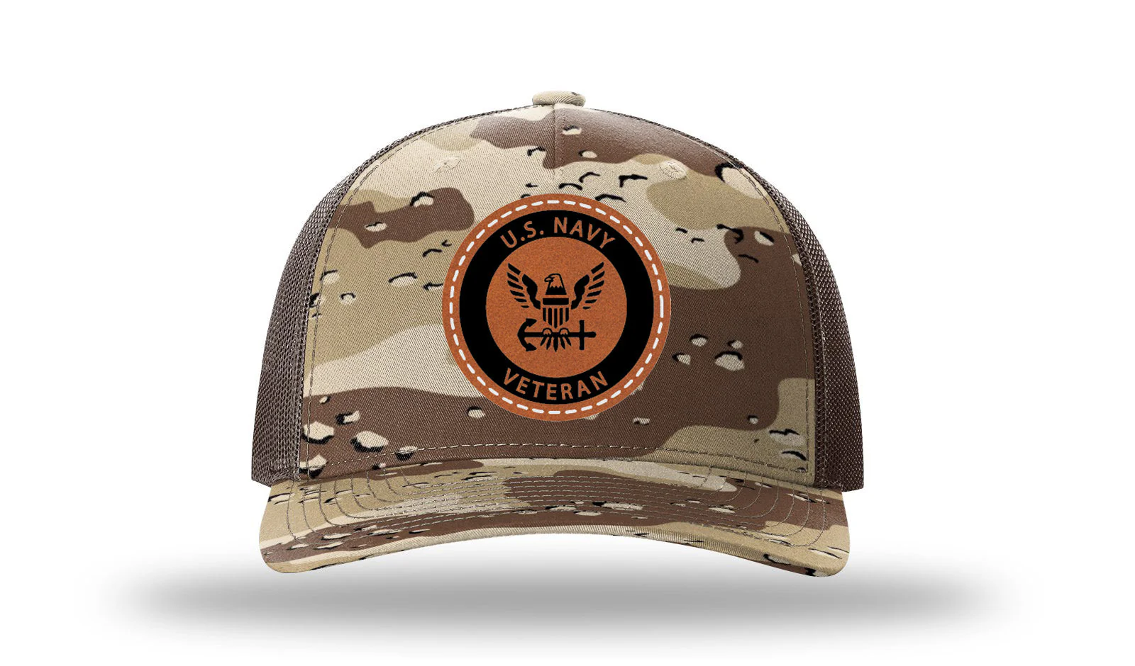 Navy Veteran Leather Patch Richardson 112PFP Hat - Image 5