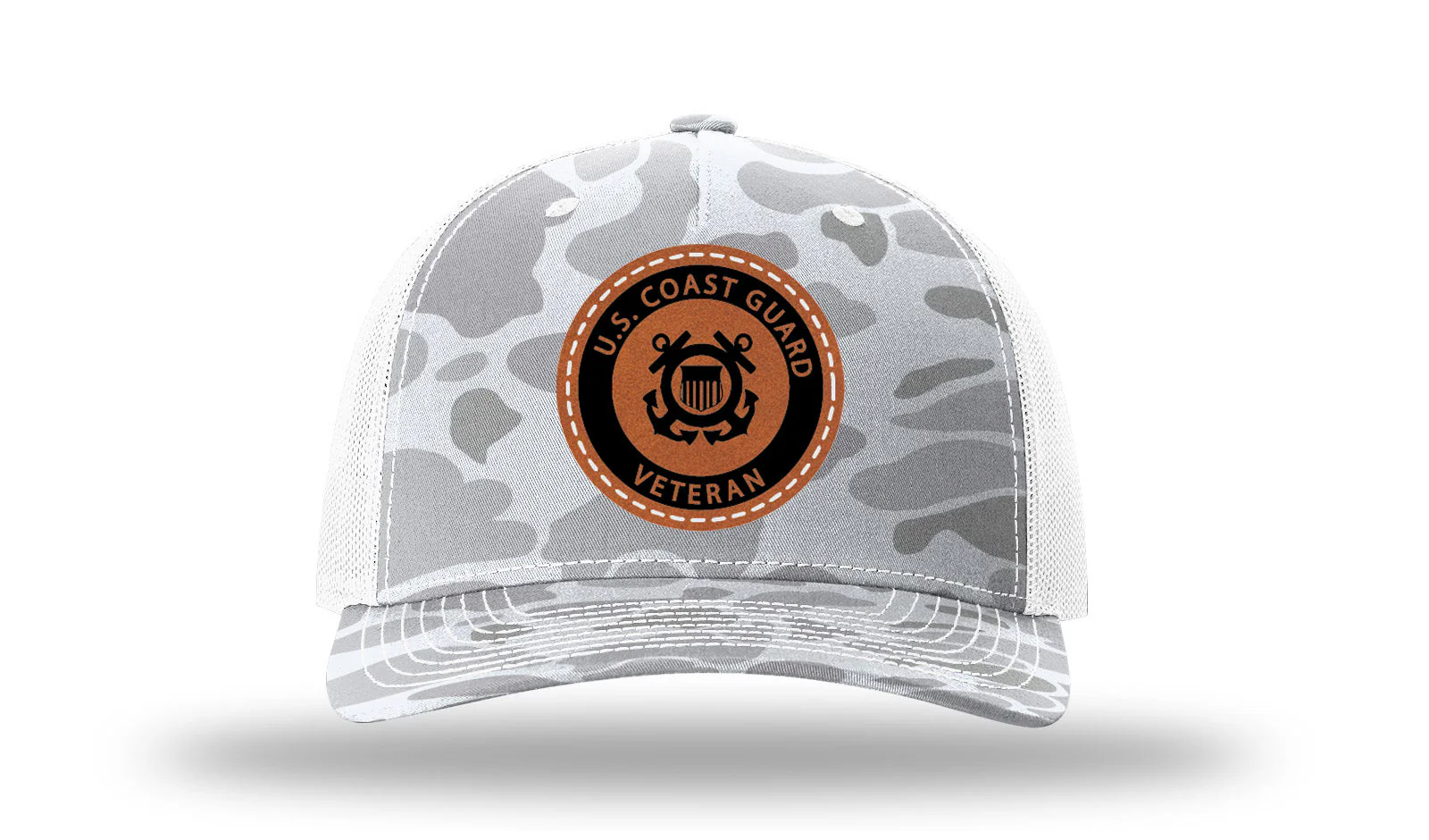 Coast Guard Veteran Leather Patch Richardson 112PFP Hat - Image 4